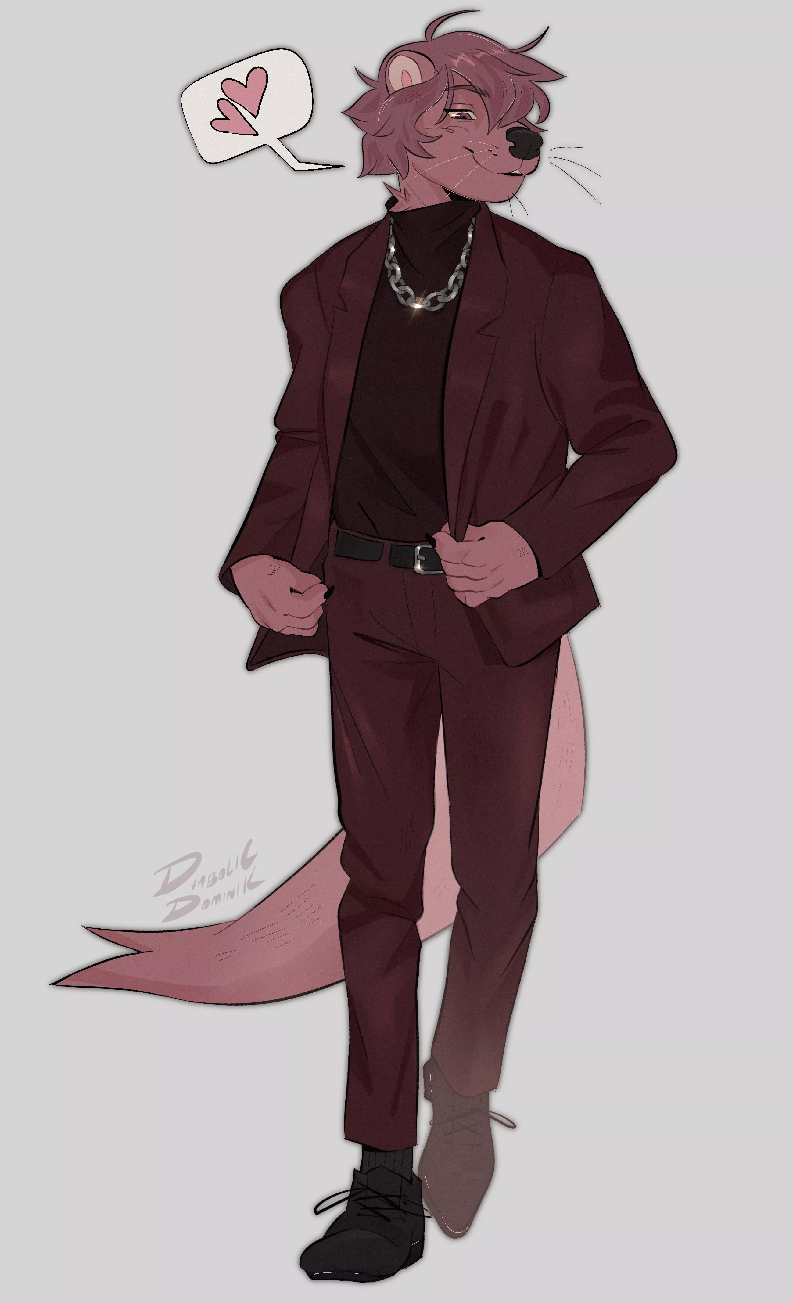 snazzy otter ( art by me, @diabolic. dominik) posted by Lemoncigars