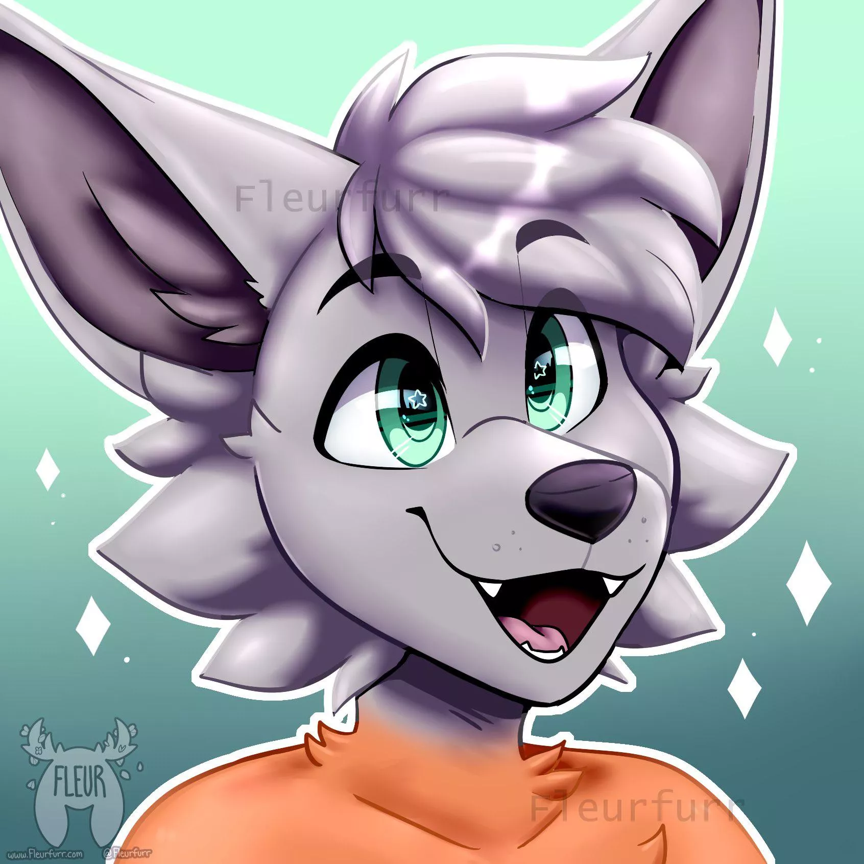 Such a big smile :3 (Art by me: @Fleurfurr on twitter!) posted by Fleurfurr