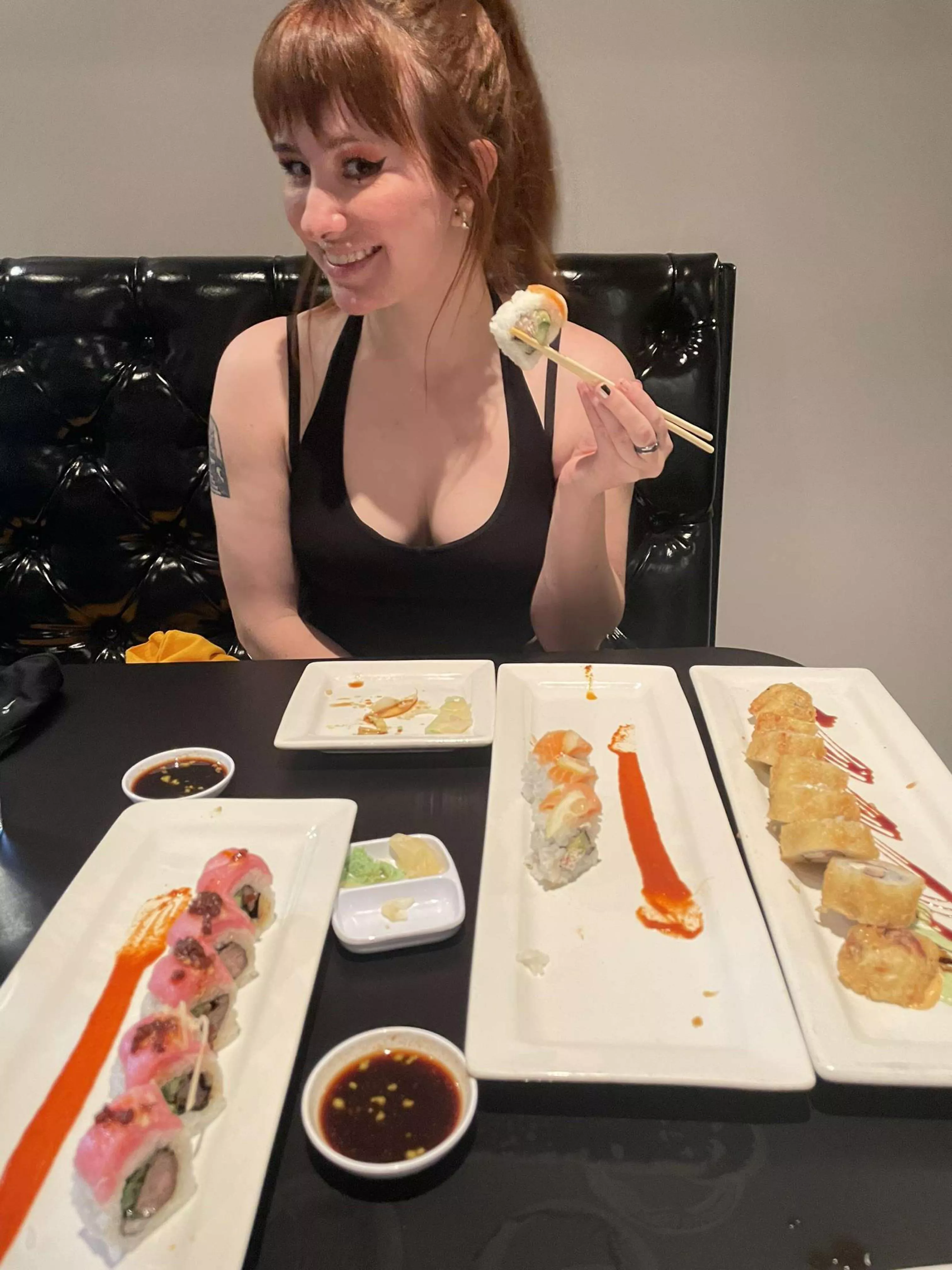 Sushi time, then dessert ;) posted by sc0rpi0ns_cure51