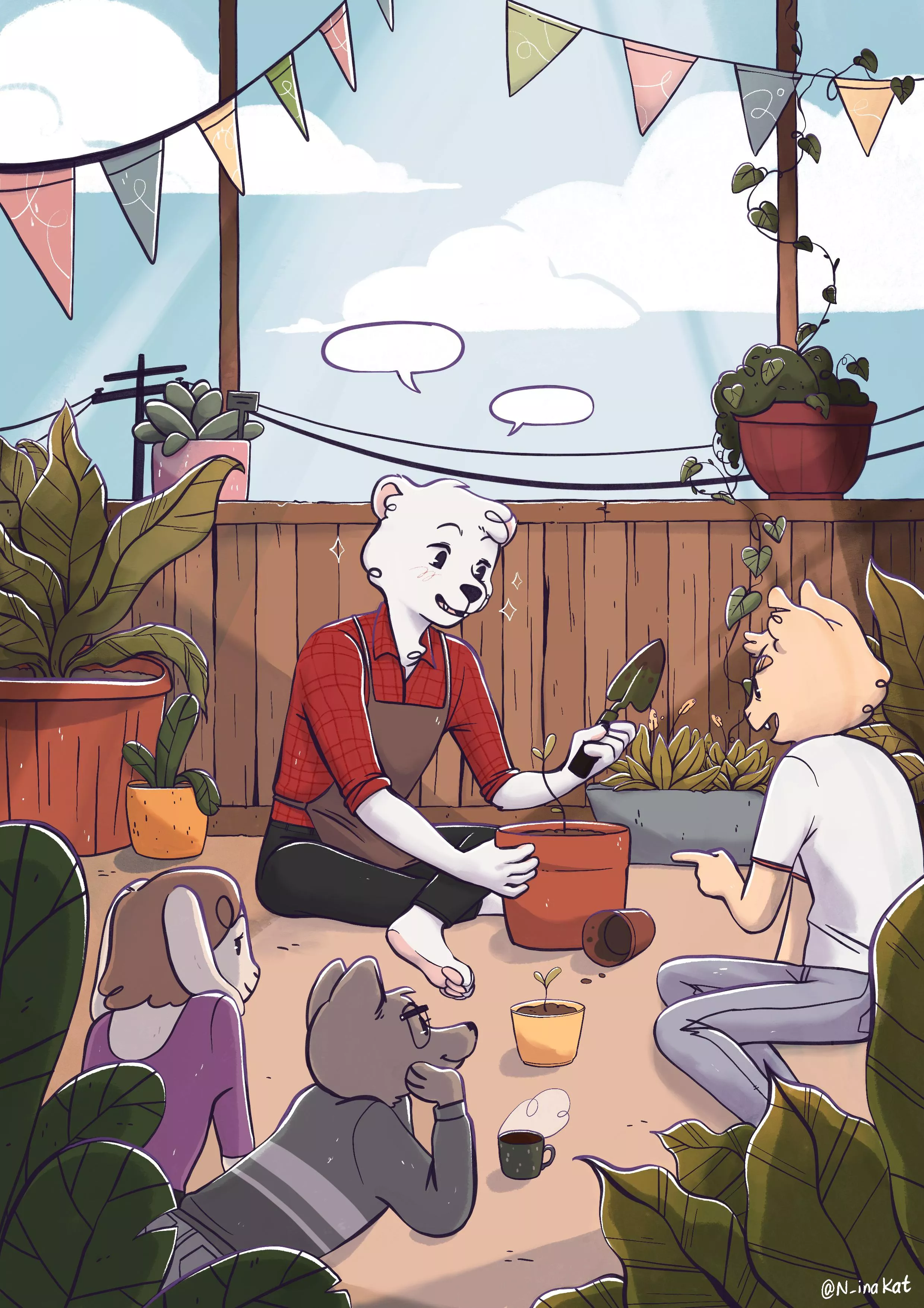 Teaching Horticulture To Students - art by @N_inaKat on Twitter for me posted by IAmBarnabyBear