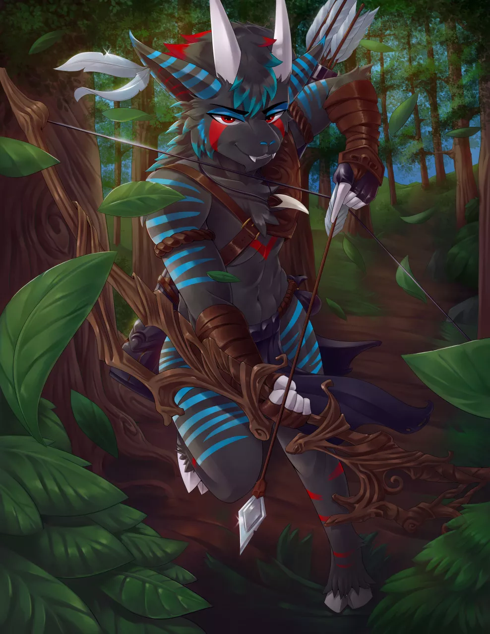 The Hunter of the Forest (Art by me - Sparkittyart) posted by Sparkittyart