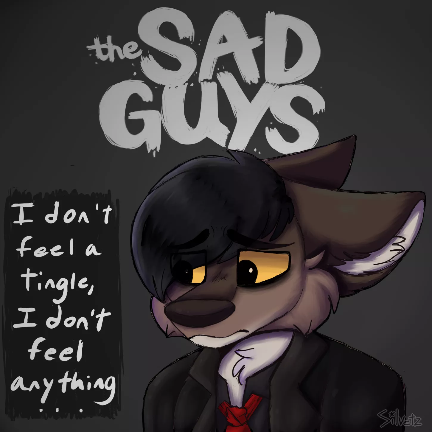 The Sad Guys, Mr.Wolf [art by me, insta @silver.starlily ] posted by Silverstarlily