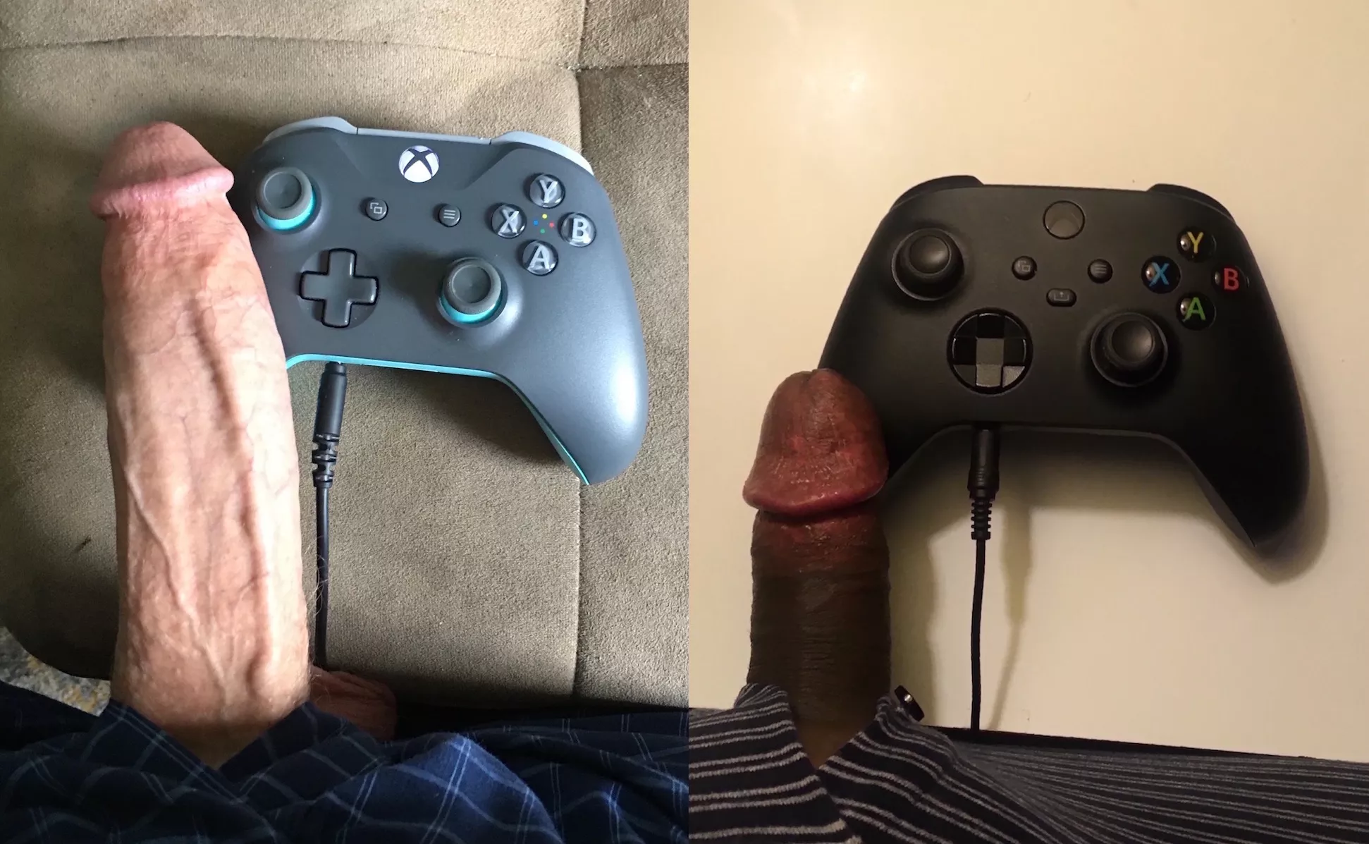 The Xbox Series controller is slightly smaller than the Xbox One controller. I wish my cock was just slightly smaller than the cock of u/blueeyebeanstalk... posted by lilblkdck