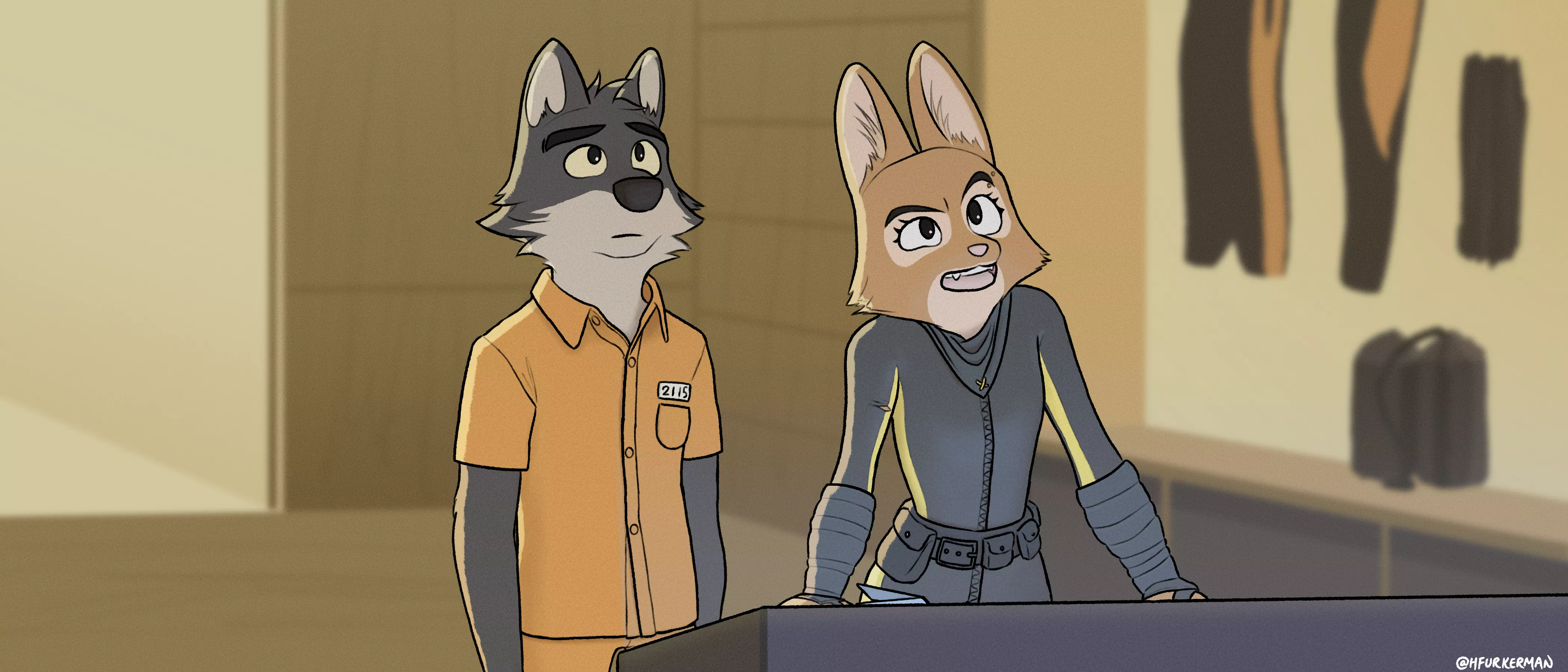 Thinking about these two... (The Bad Guys scene redraw) posted by HFerKerman