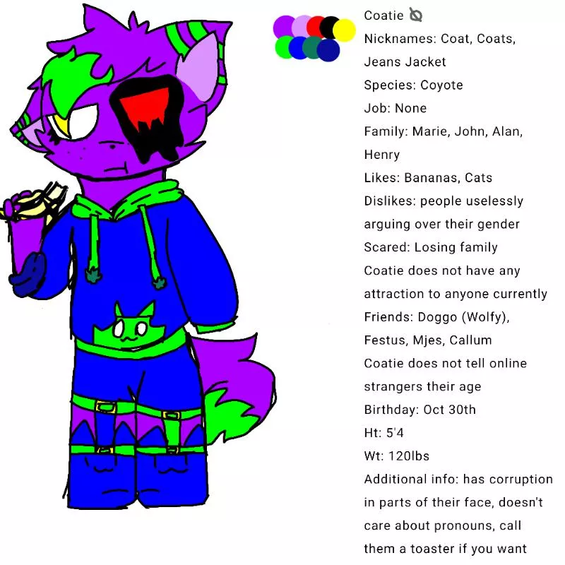 thought I would put my oc ref here so yeah posted by CoatieAnimatesStuff