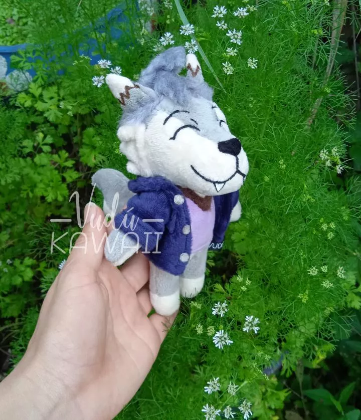 tiny wolf plush commission posted by vudukawaii