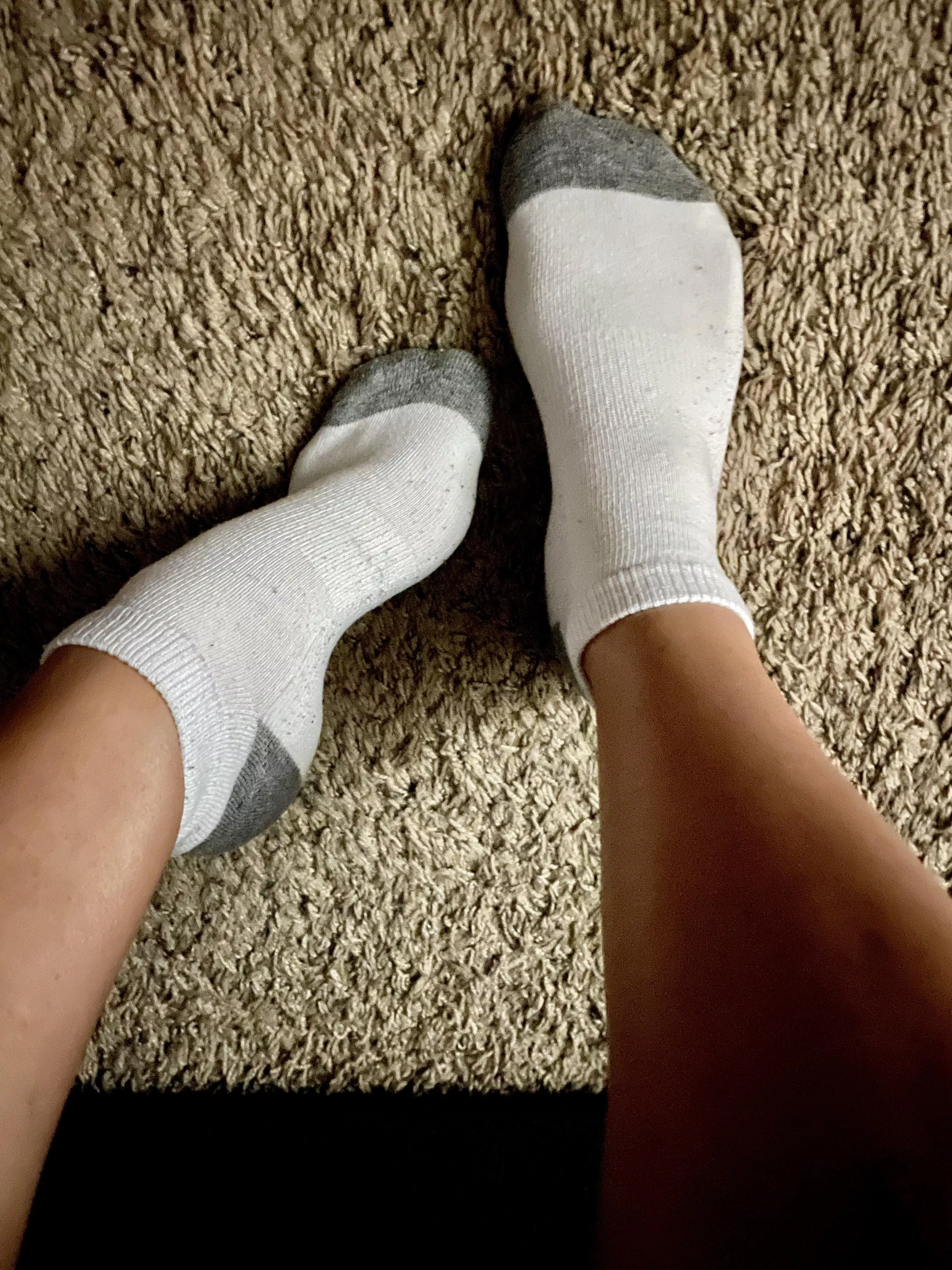 Today it’s white ankle socks! posted by Evisfeet