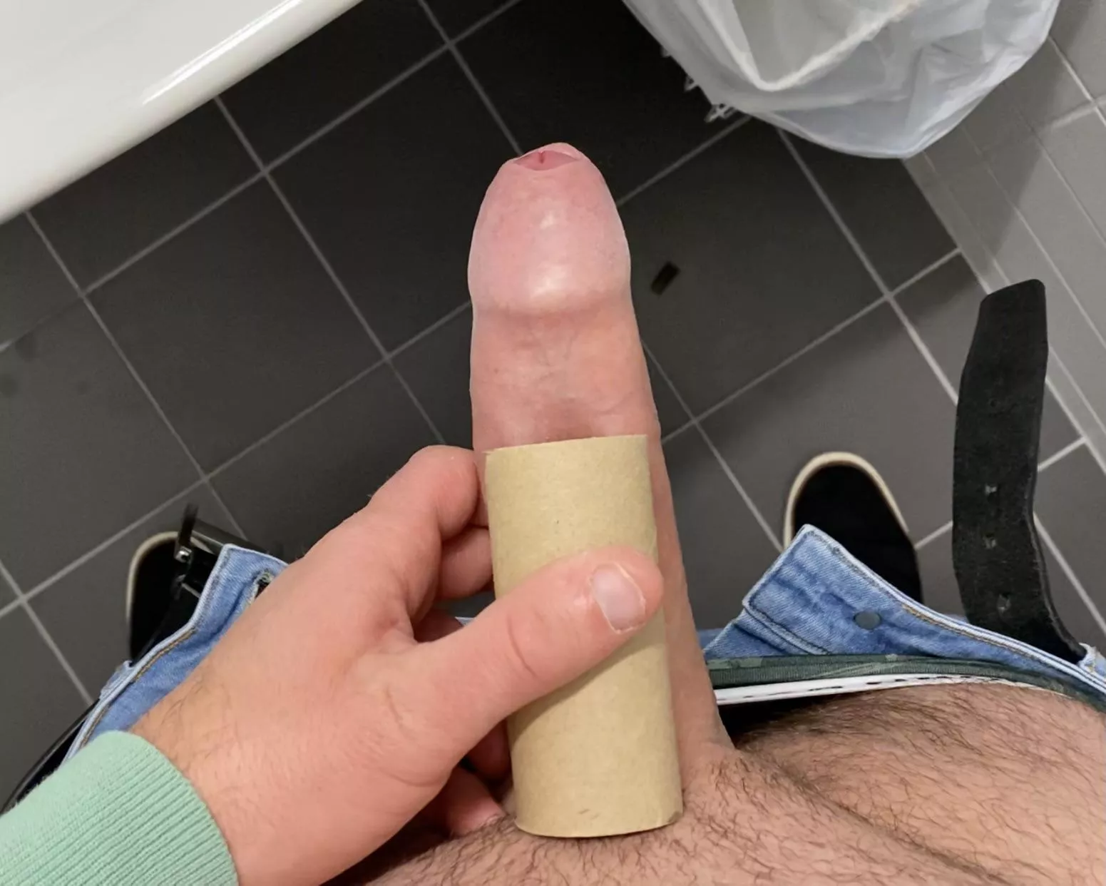 Tp roll on top of my cock :) posted by Pegbys