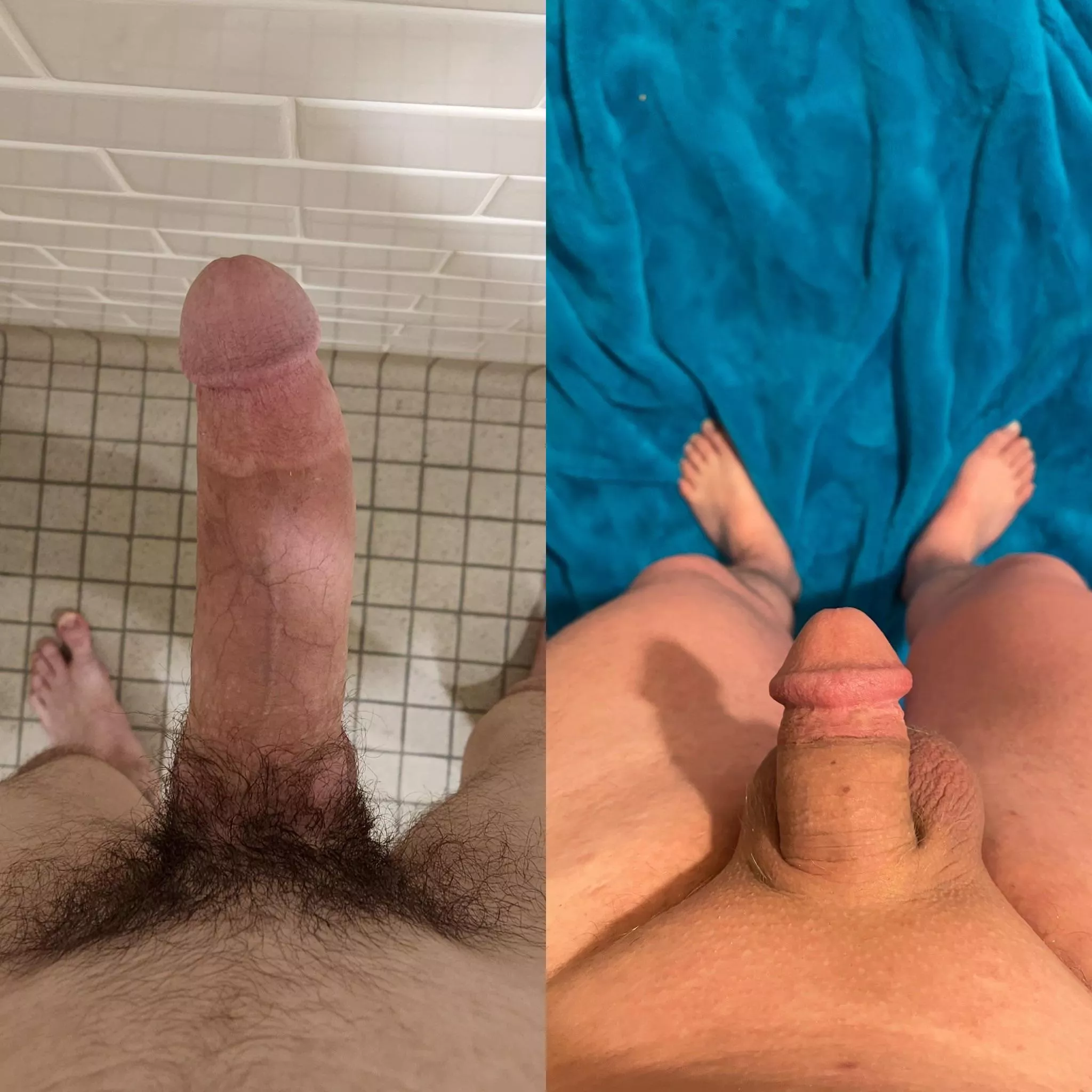 u/RadiumQuantative (Left) has a MASSIVE cock! I donâ€™t think mine (Right) could even be considered a penis when compared... posted by MakimasPuppy