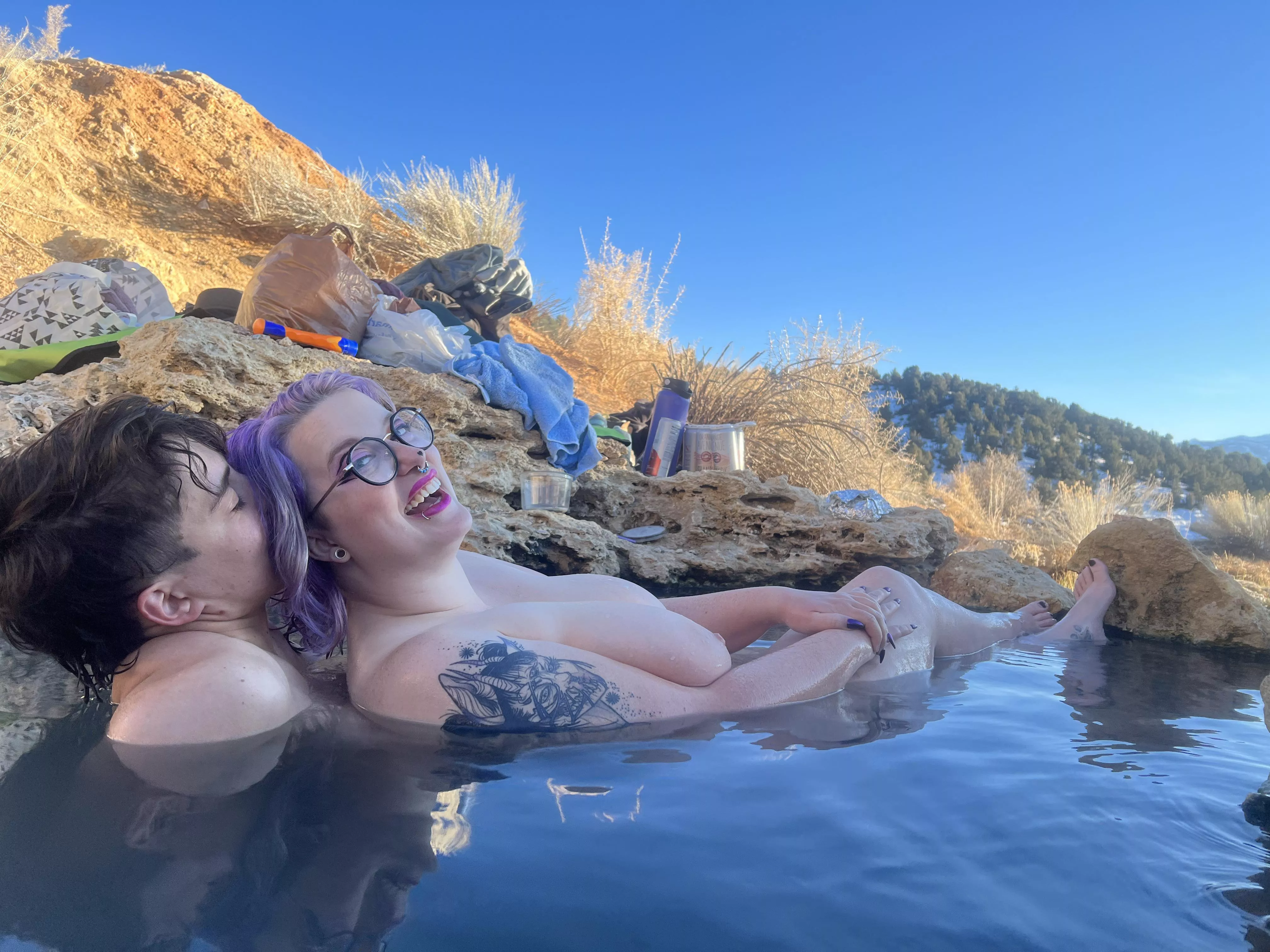 Using my submissive as a chair in the hot springs was the best move posted by You_Need_Nyx