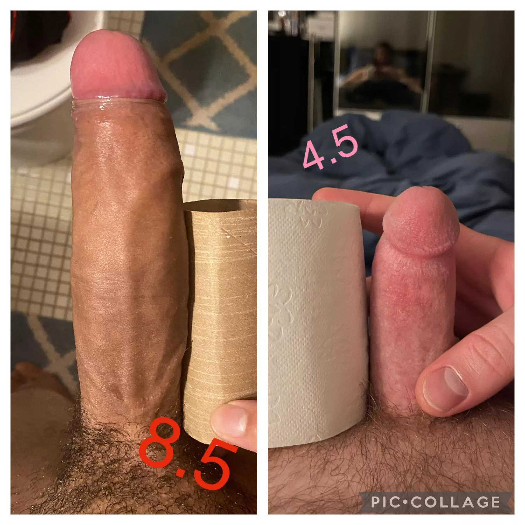 U/WWEslutslover delicious cock on the left next to mine posted by denis4845