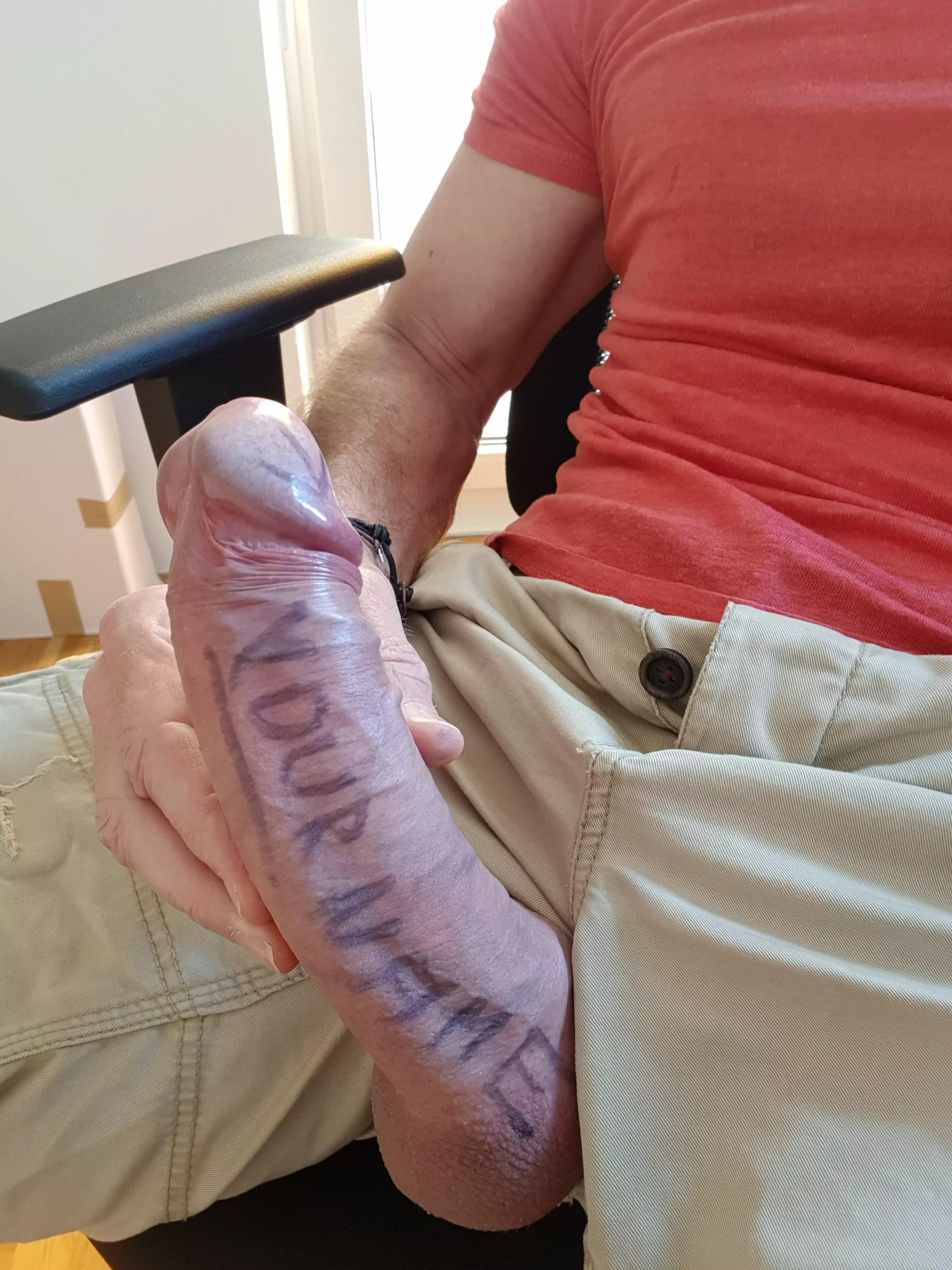 Want to see your Name on my cock? if it's not too long I send you a pic on DM ðŸ˜‹ posted by OpenMind-6