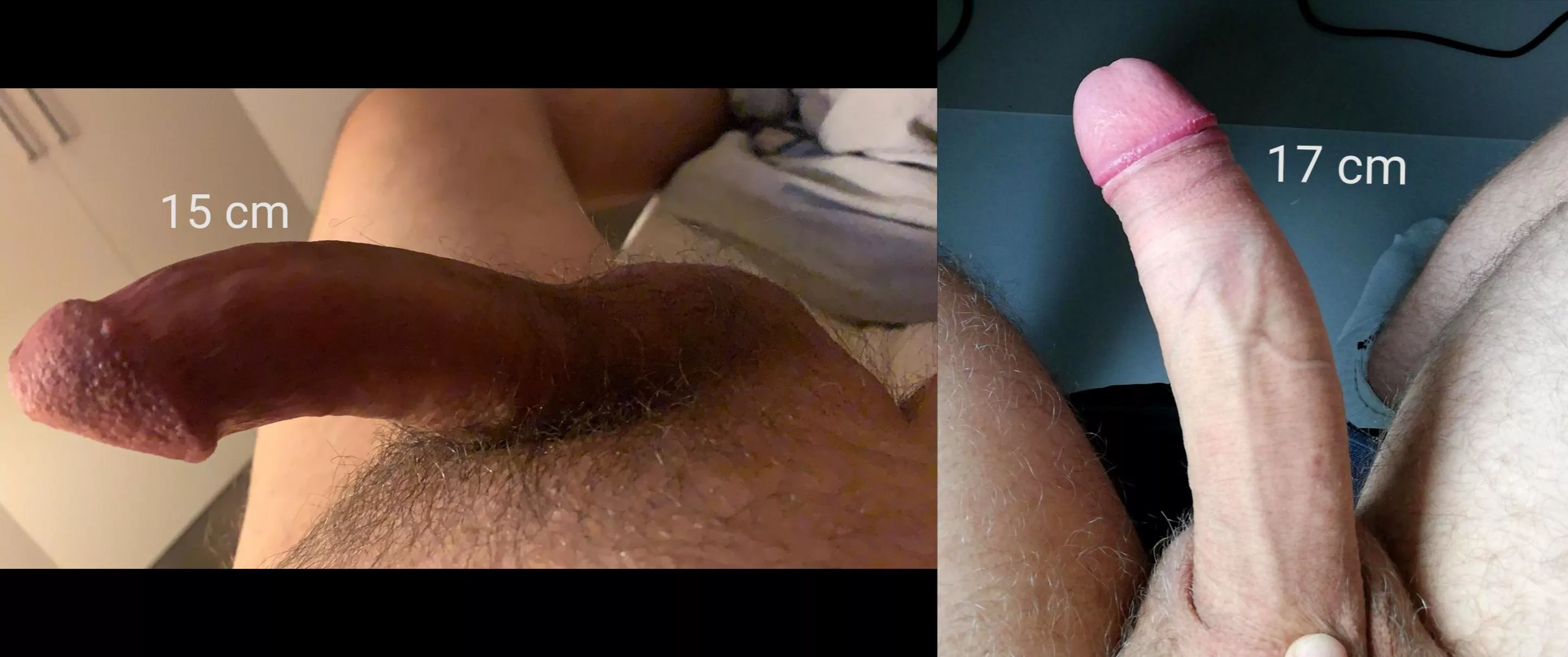 Which cock would you get on your knees for? (I'm on the right) posted by Ok_Researcher_1063