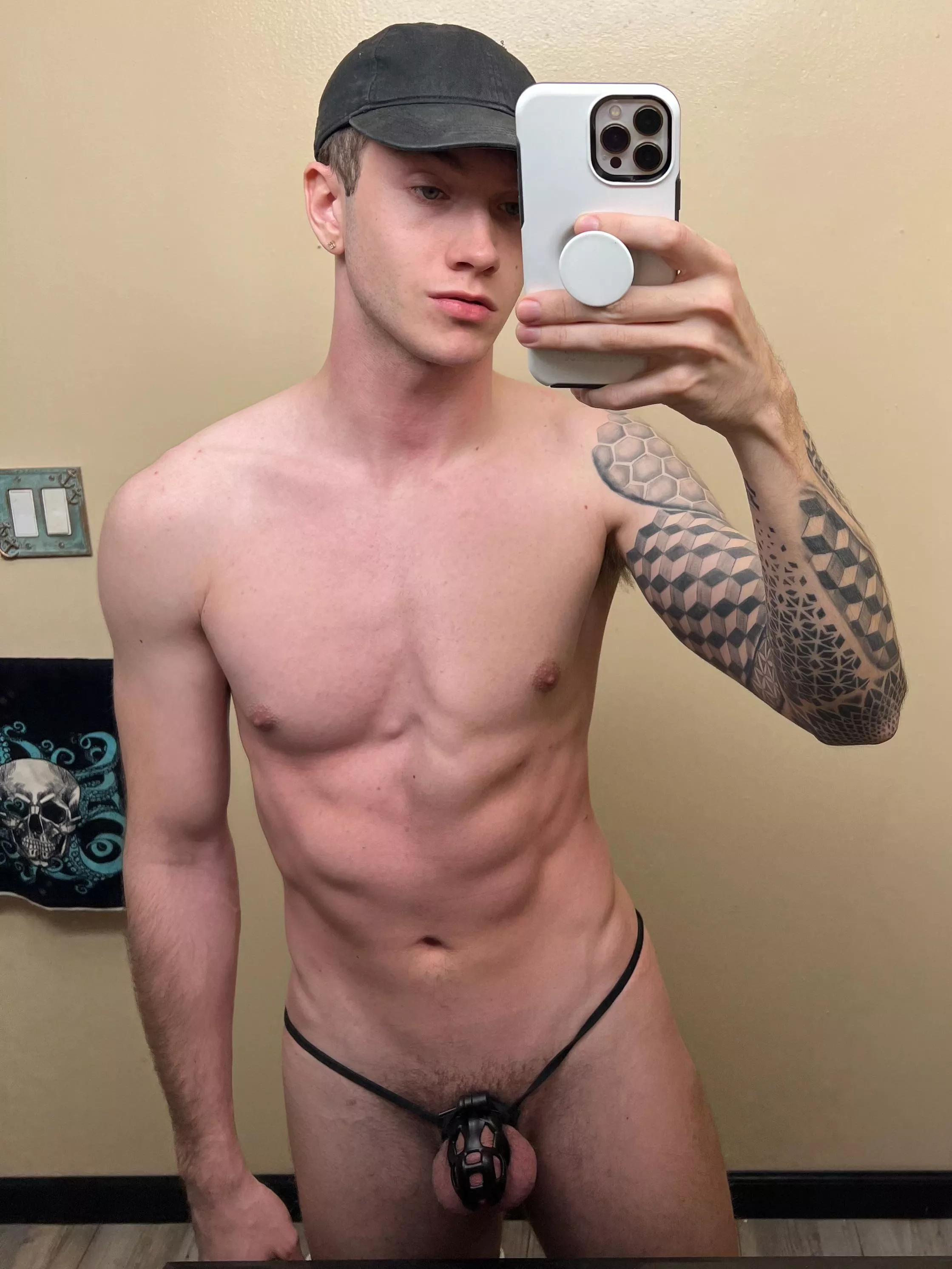 Who wants to compare against my caged cock ðŸ˜³ posted by FinnAugust