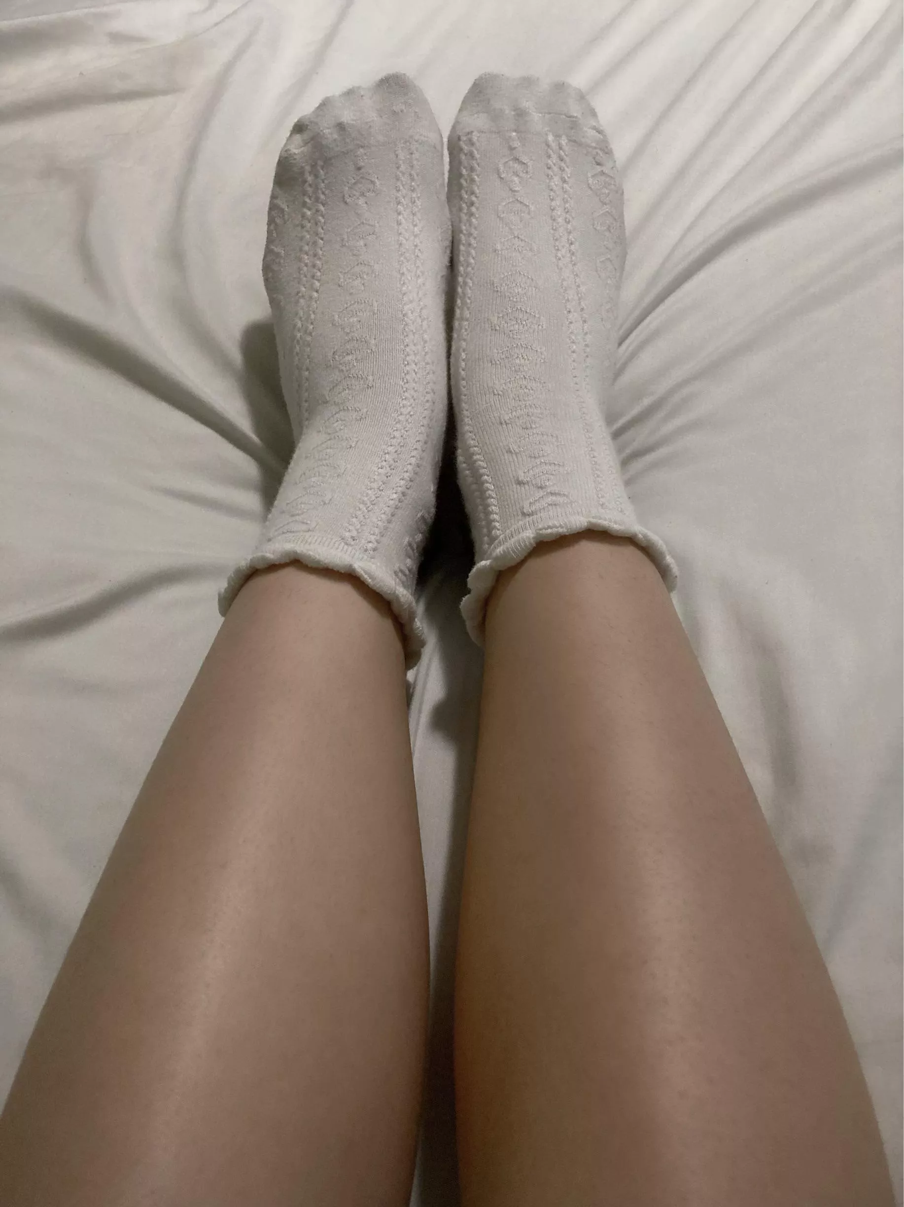 who wants to touch my socks? posted by mystockingdarling