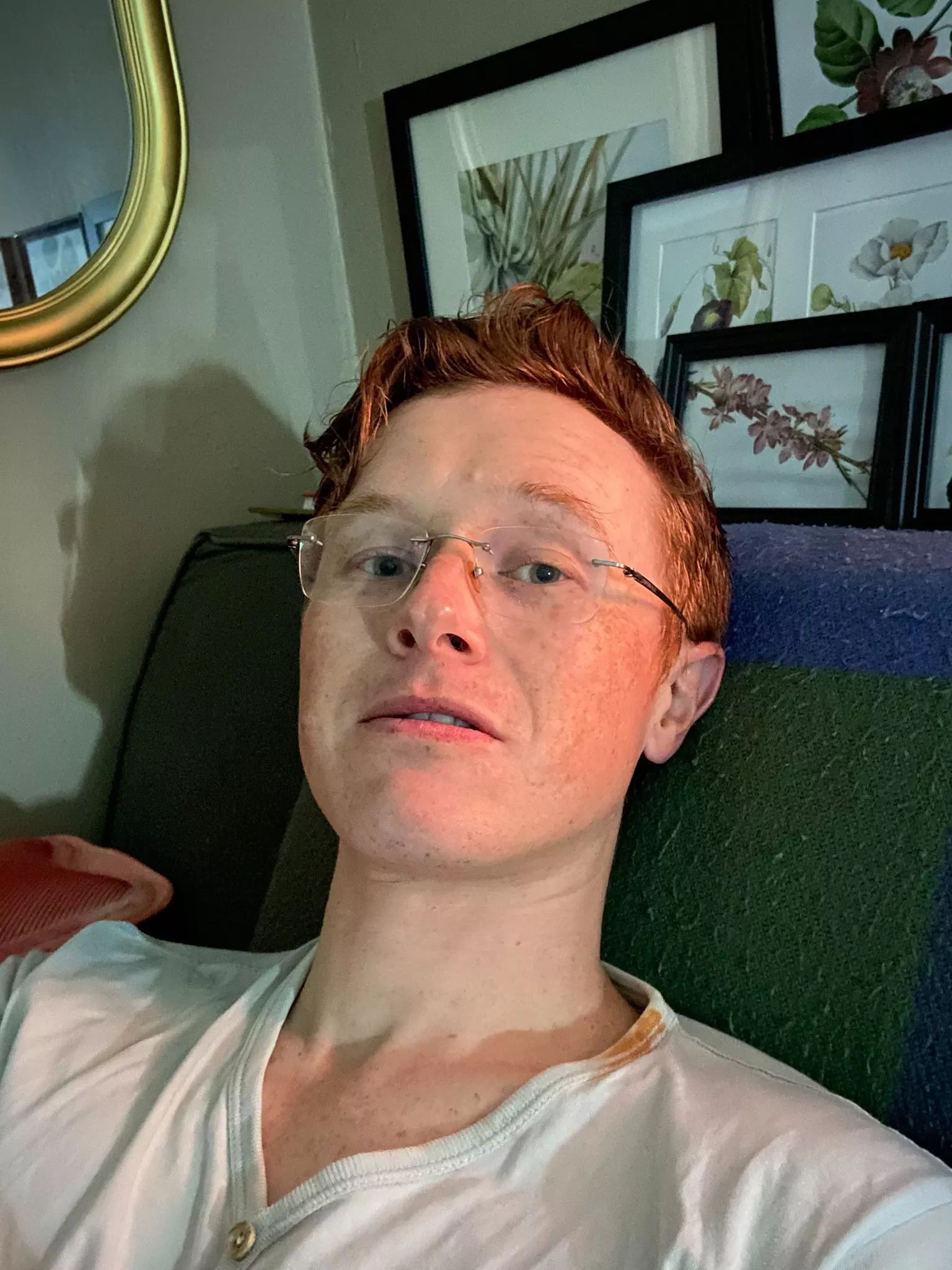 Whoopsie'd some clay mask on my collar but at least I'm feelin' fresh, post shave. posted by BackgroundGingerNo4