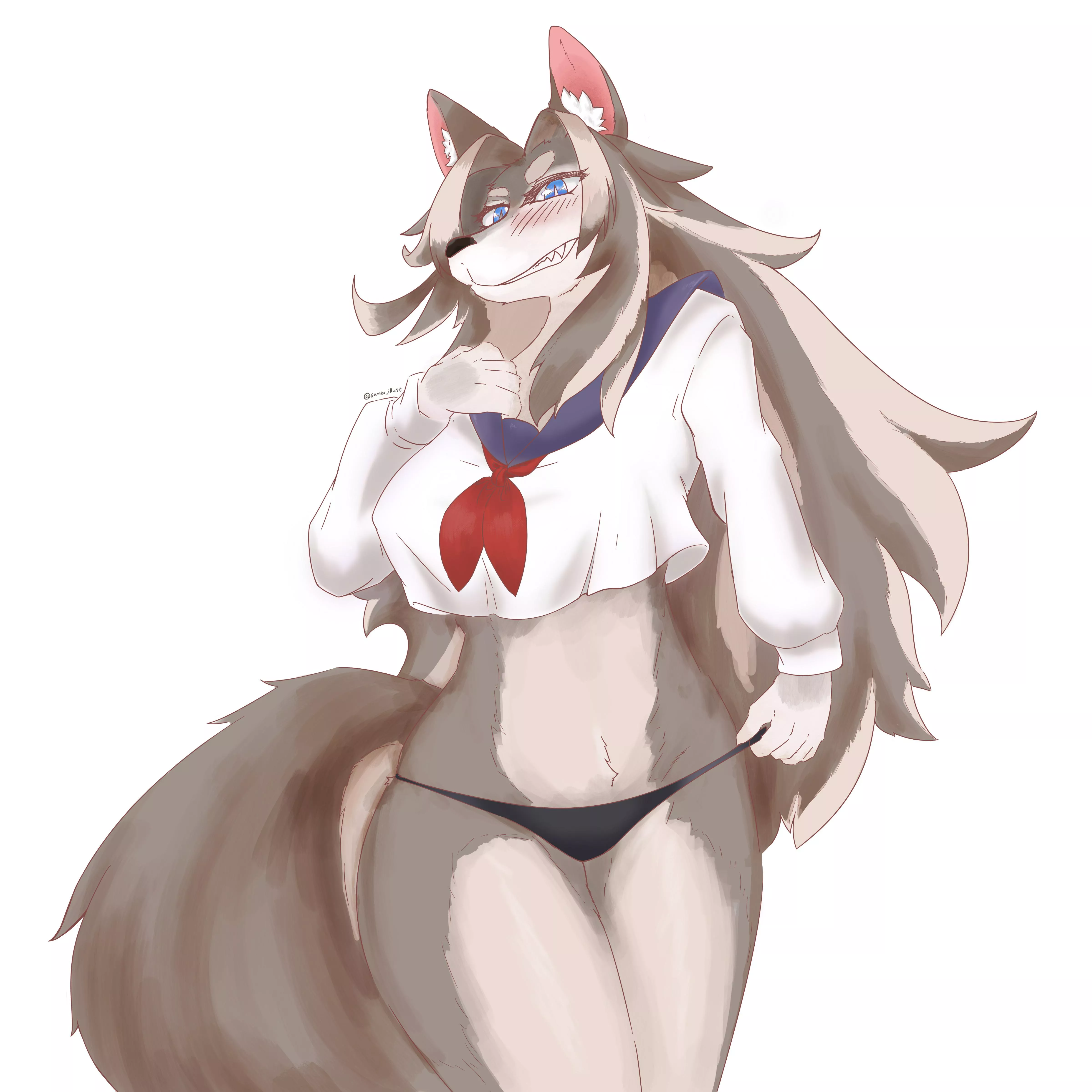 Wolf furry [commision/not my oc] posted by BehindRabbit