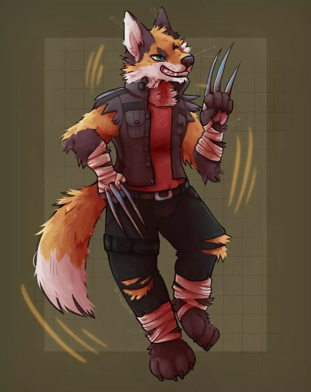 Wolverine but a fox! - Commission for fox_gazer on Twitter - Art by me!⚡ posted by OliTheWorm