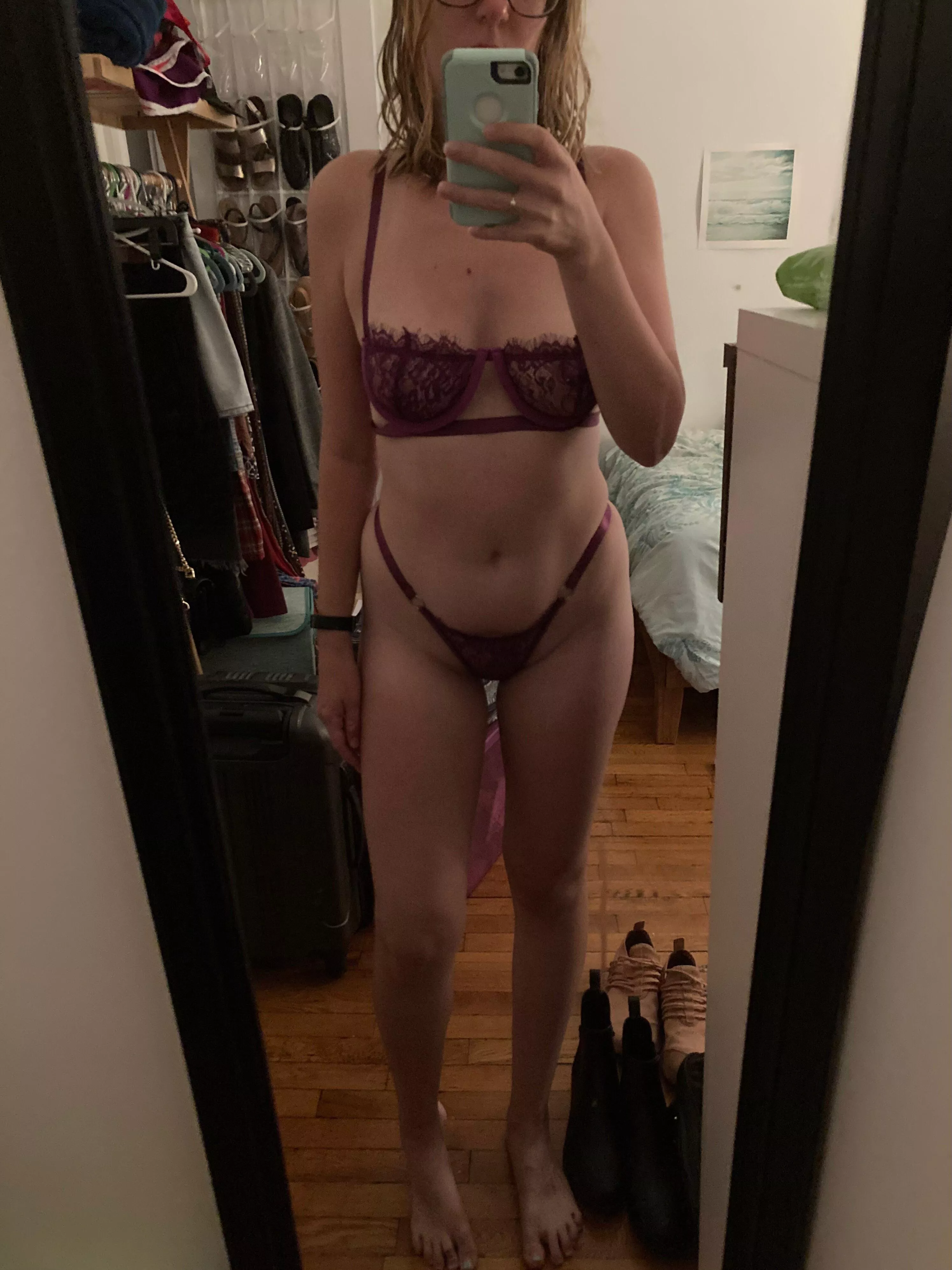 Would any ladies touch me in my new lingerie??ðŸ˜ðŸ˜ [f] posted by YoungBlonde24