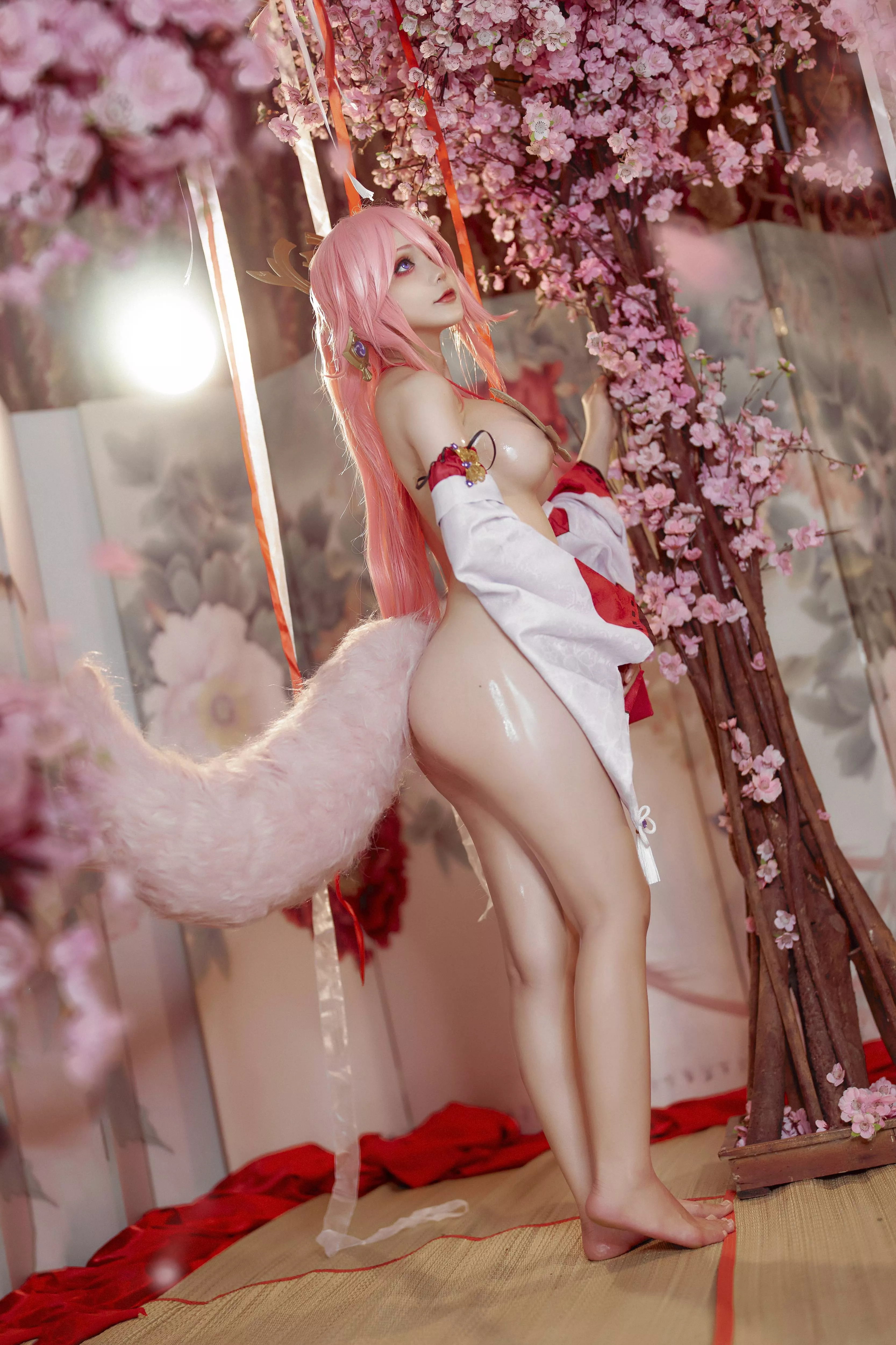 Yae Miko by Joyce Lin2x posted by krinolinika