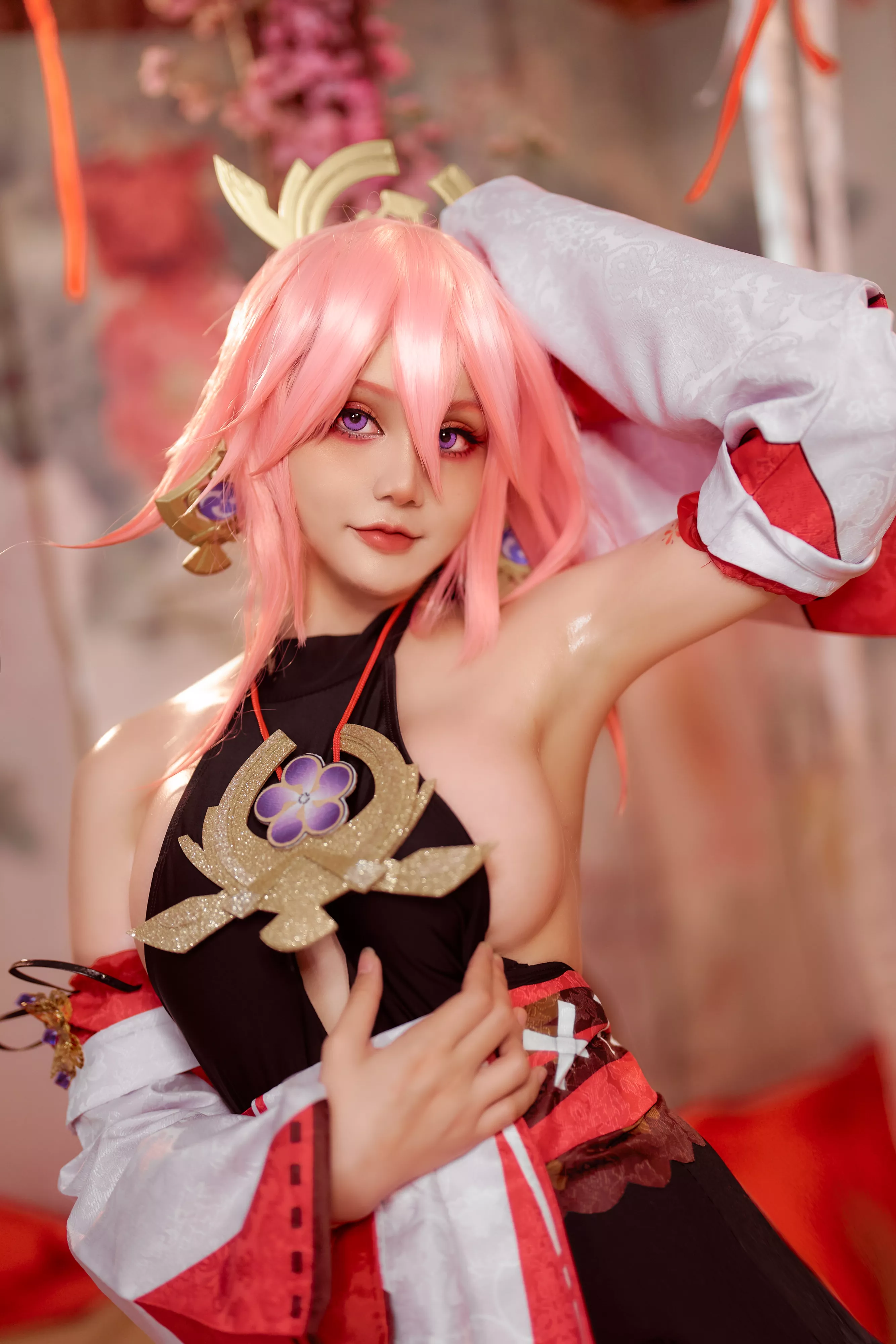 Yae Miko by Joyce Lin2x posted by krinolinika