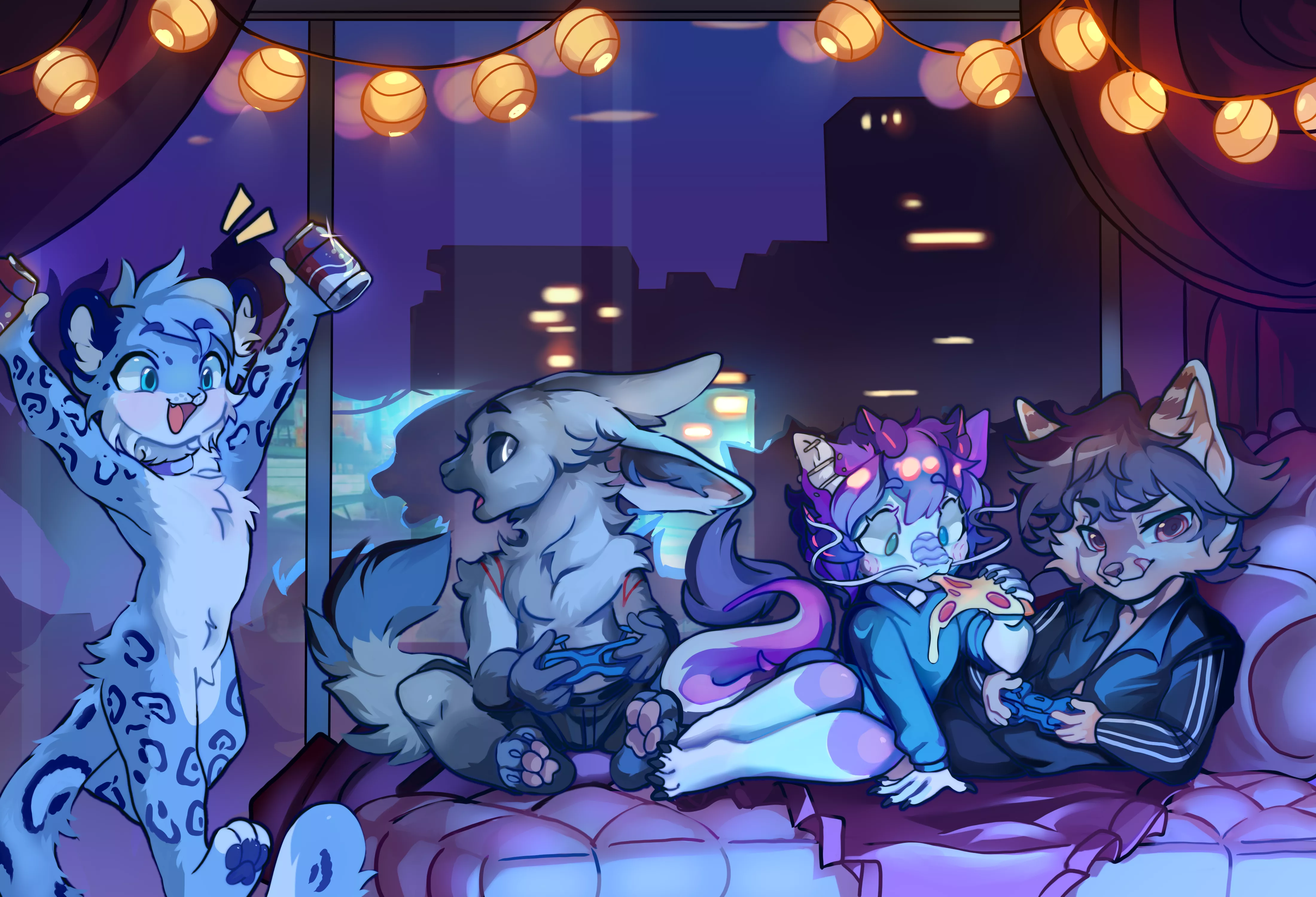 Yo look at those party animals !!! (owner:cinemapizzas on twitter , artist:Sharnyer ) posted by cinemapizzas1