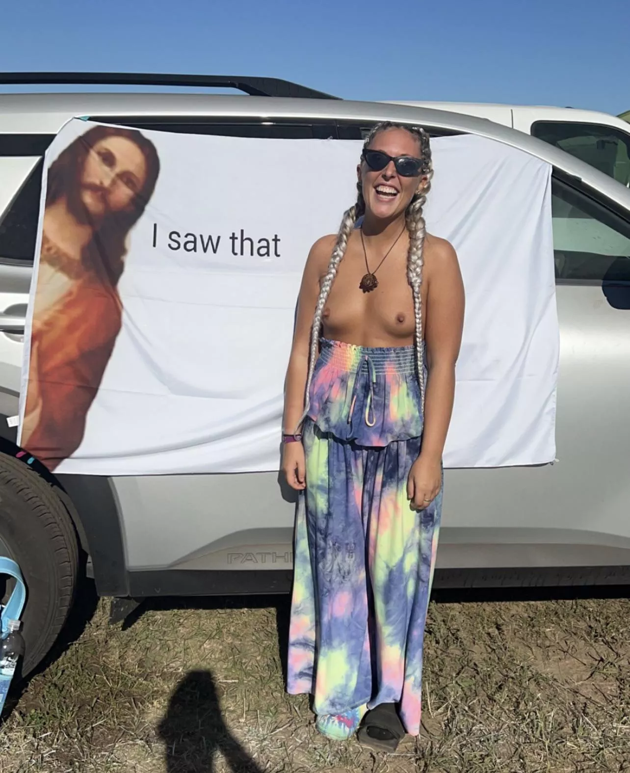 Tits out at the camping festival posted by Myrandaaa69