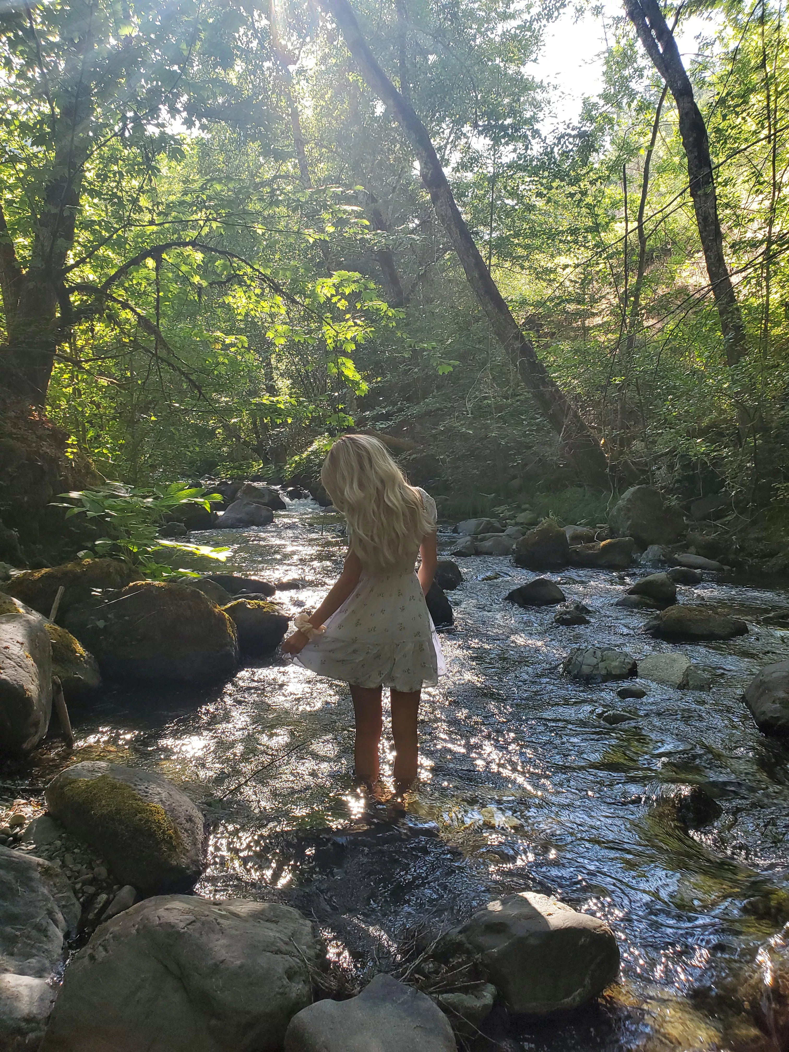 Cooling off in the creek posted by hayley_and_kian