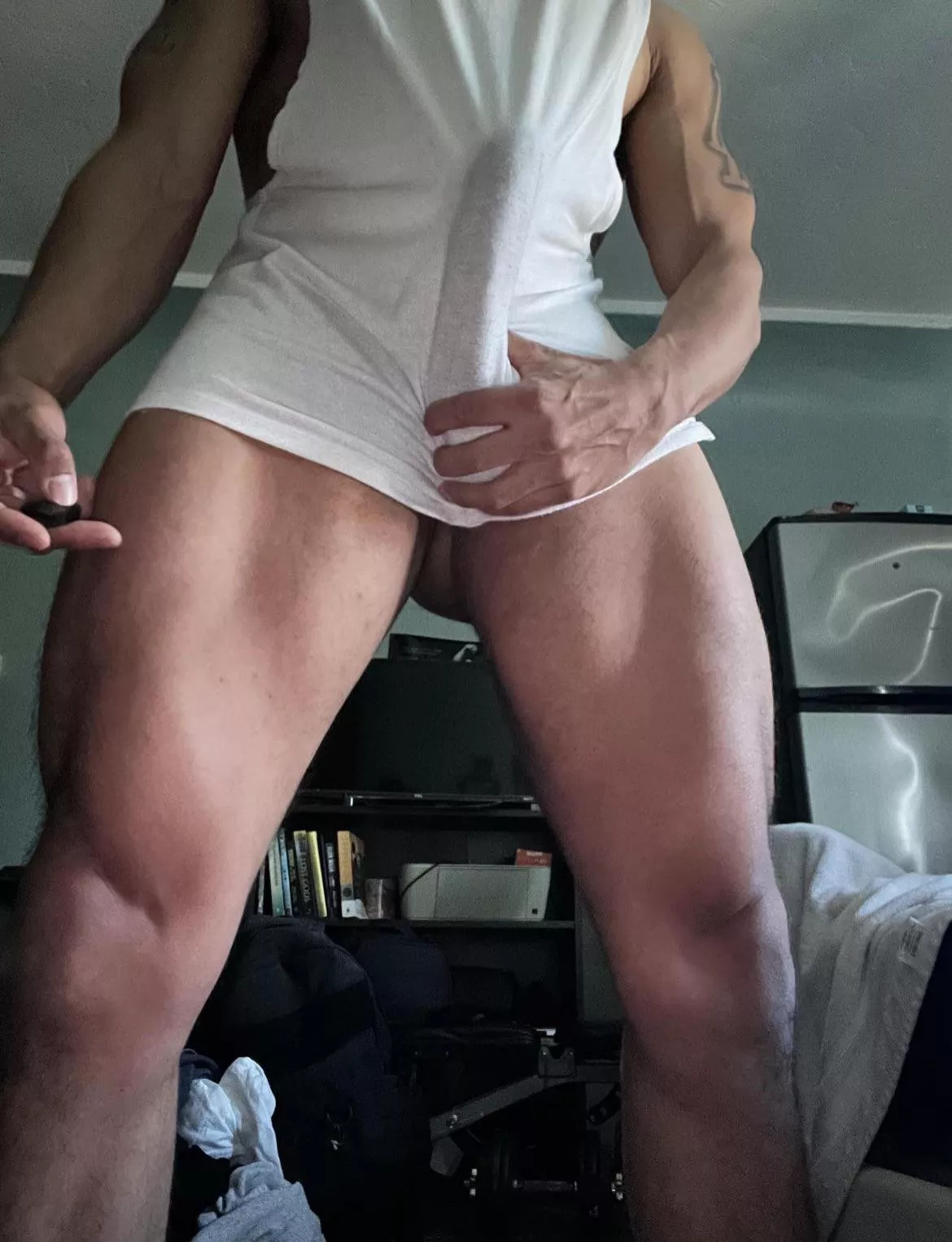 I love wearing white shirts. posted by AdonisFit69