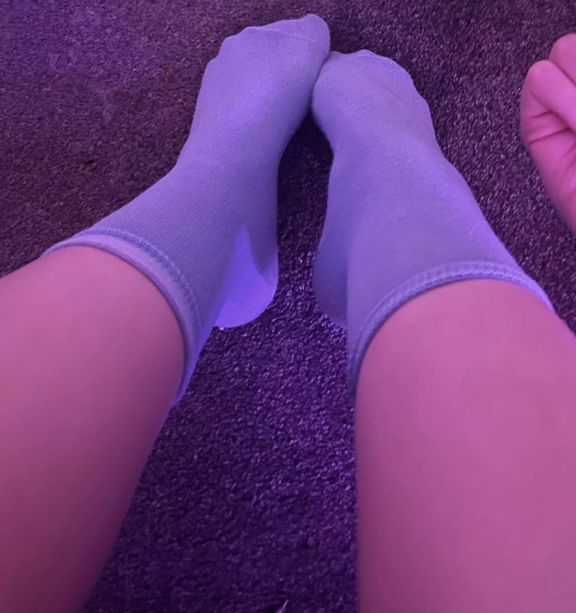 Close up of my pretty blue socks x [F] 19 (NSFW) posted by BlueBlossomx