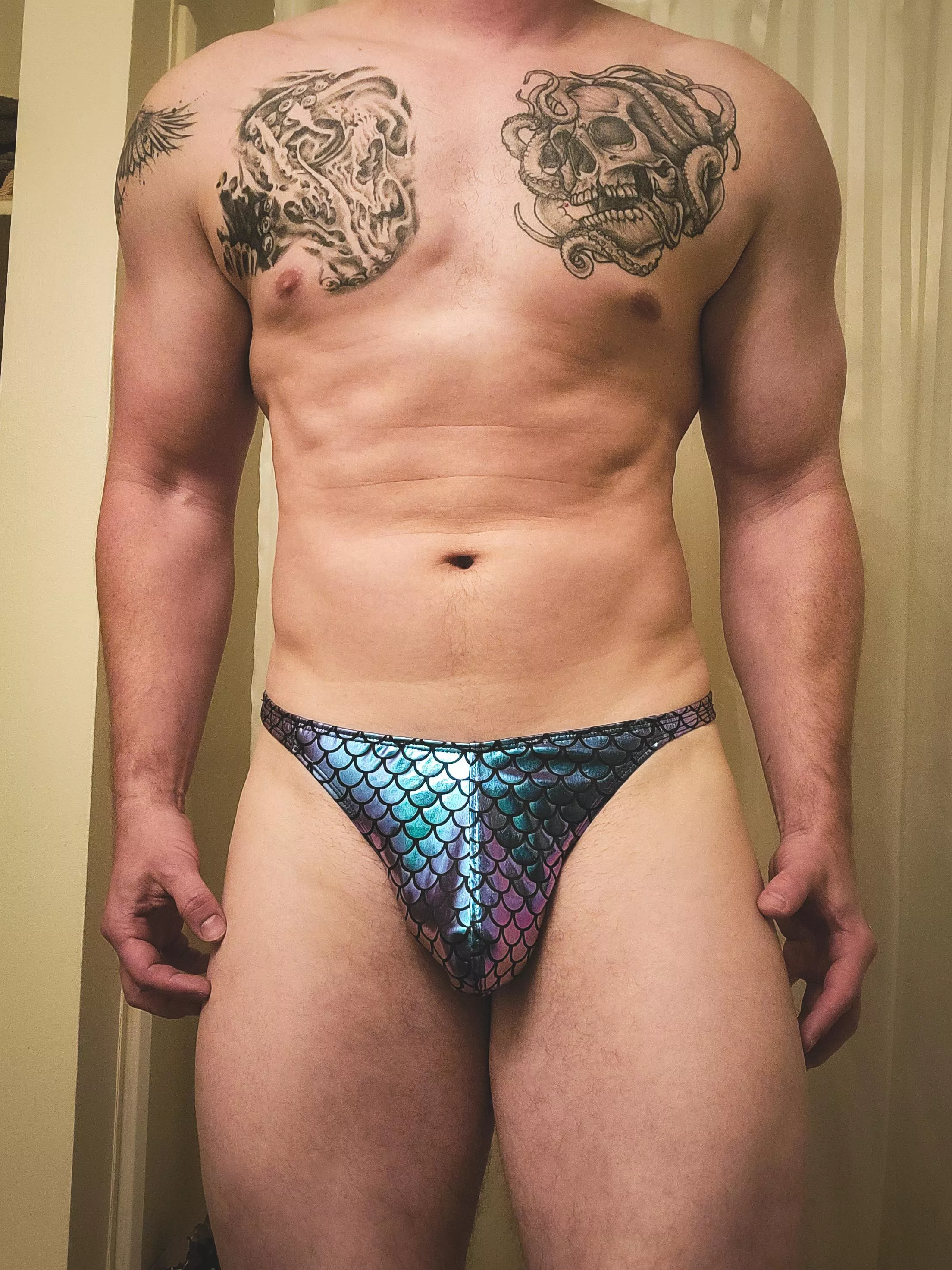 One of the first fabrics I ever made into a thong. posted by just_thongs