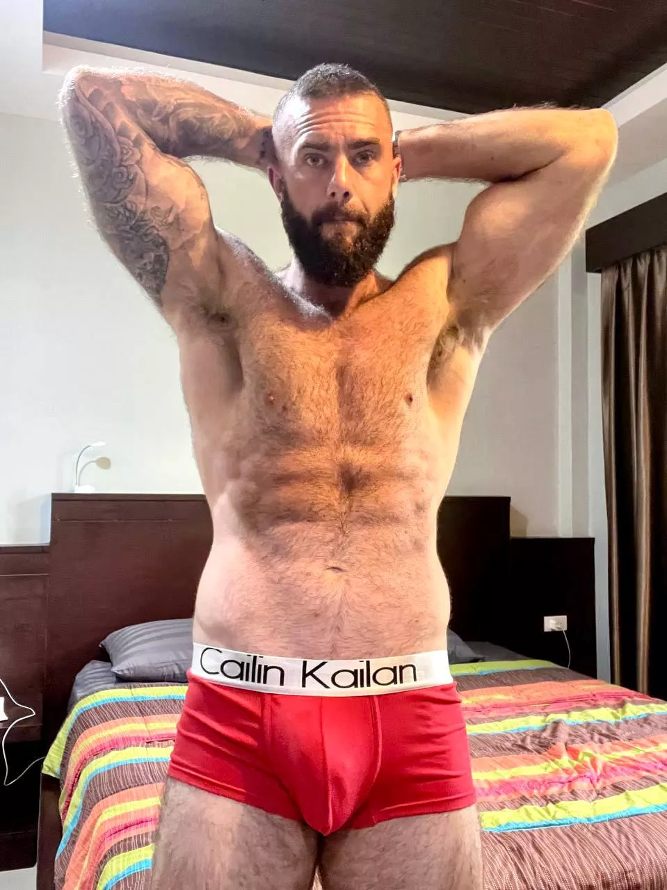 Loving how these new red boxers briefs show off my bulge, Should I let him out? posted by bwarren106