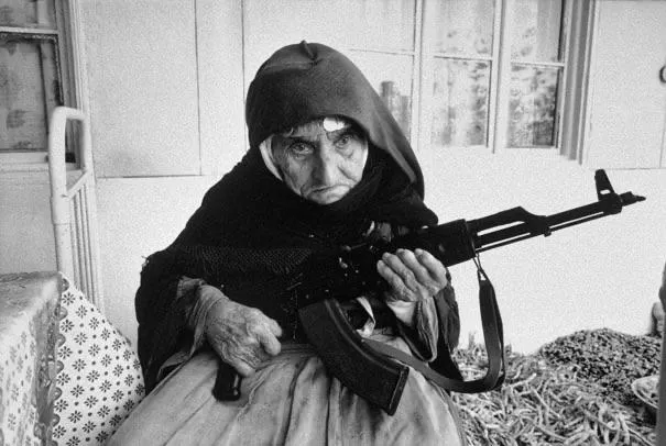 106-year-old Armenian Woman guards home, 1990 posted by arj1985