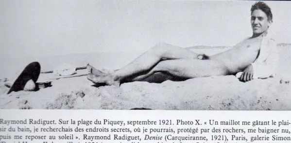 [1920s] French writer Raymond Radiguet (1903-1923) naked on beach posted by El_Giocondo