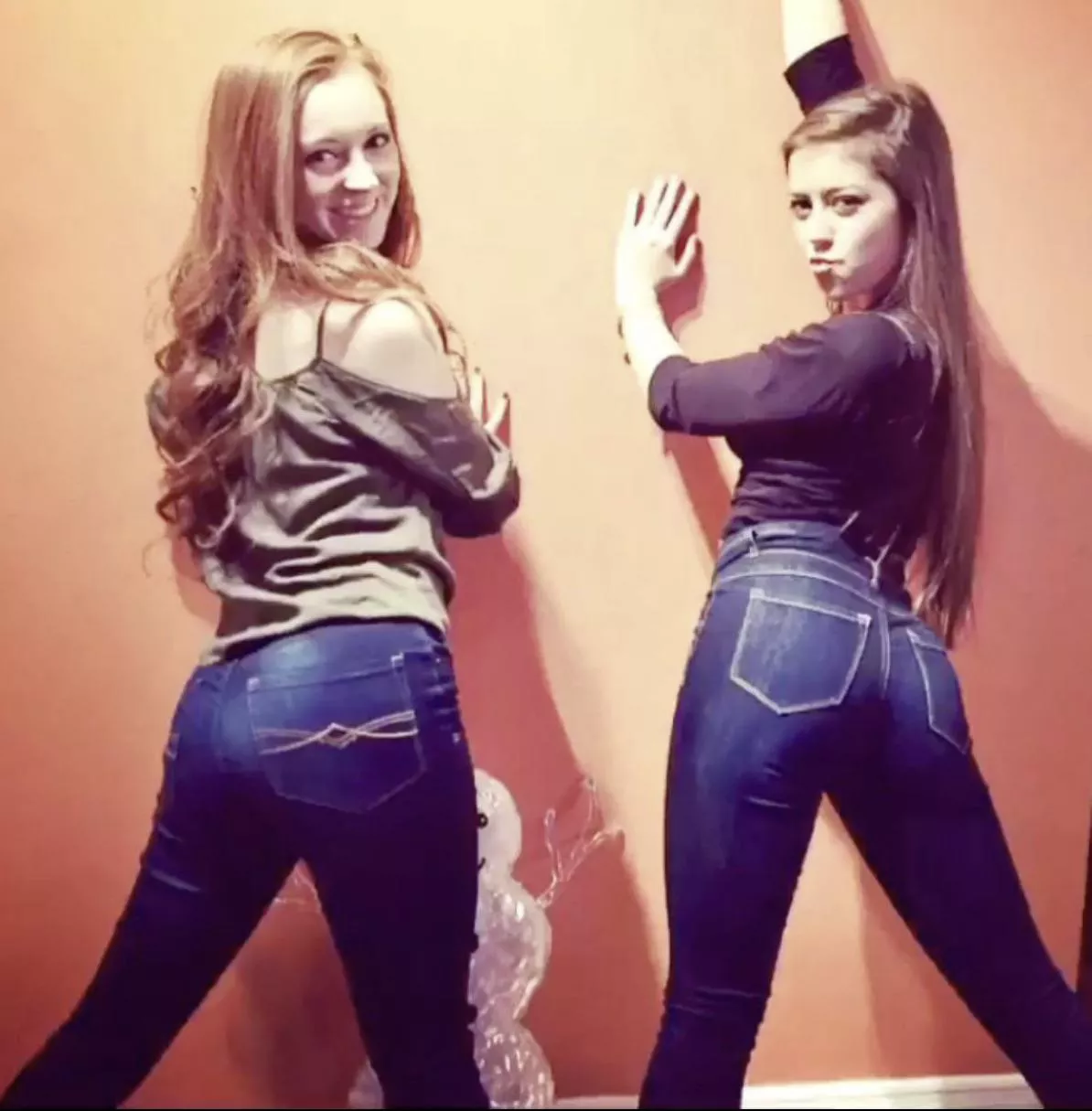 [2] Just 2 college dancer babes showing off their asses posted by softestserve69