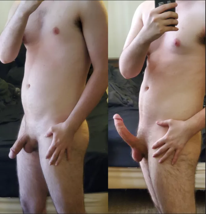 20, [soft / hard pics] Anyone wanna get this big cock hard enough to ride? posted by foistloist