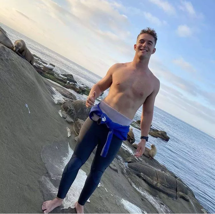 20 year old twinky hunk Powell at a California beach. 😍🥰 posted by bigguys45s