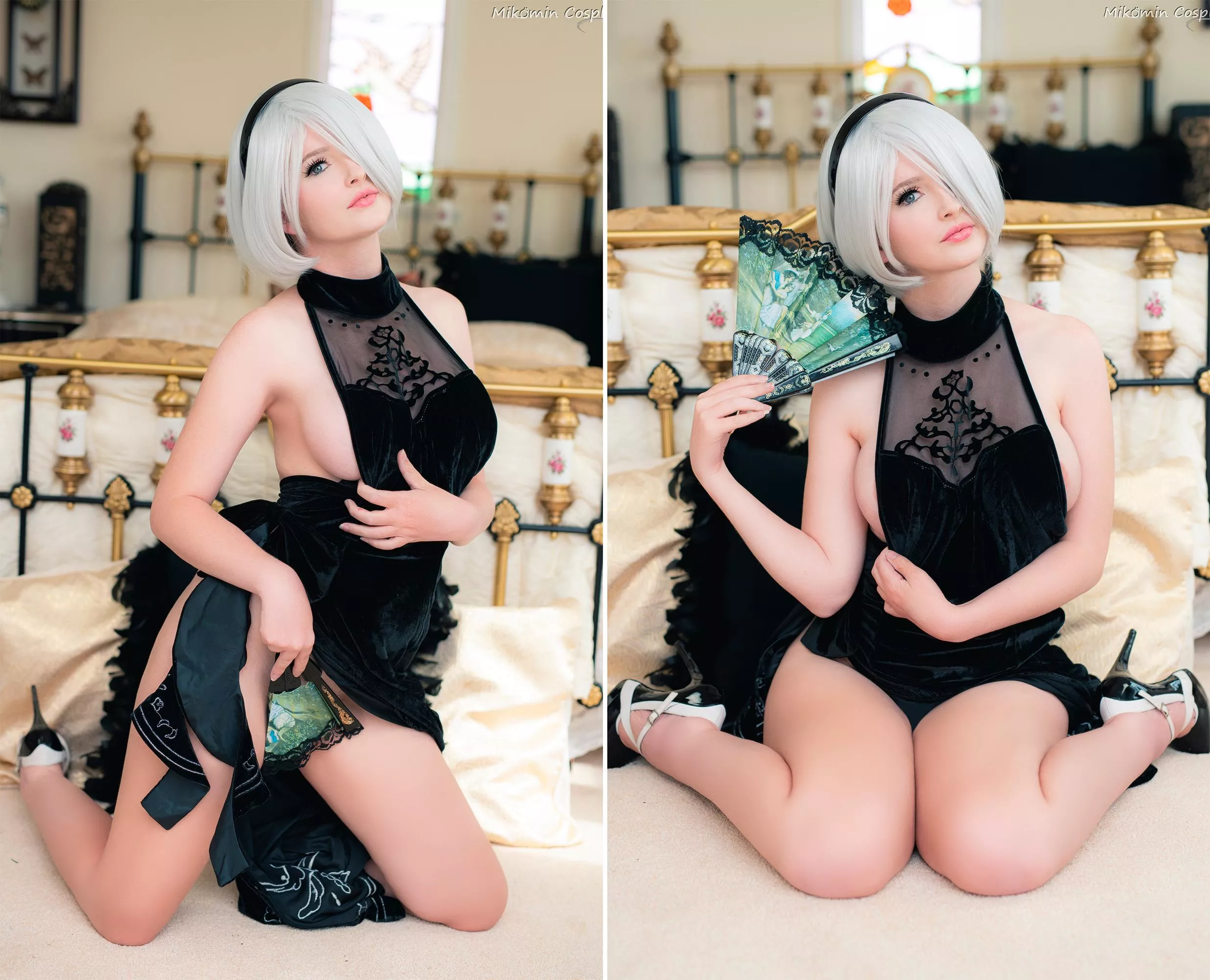 2B + Elegant Dress = Side Boob (By Mikomin) posted by Mikomin