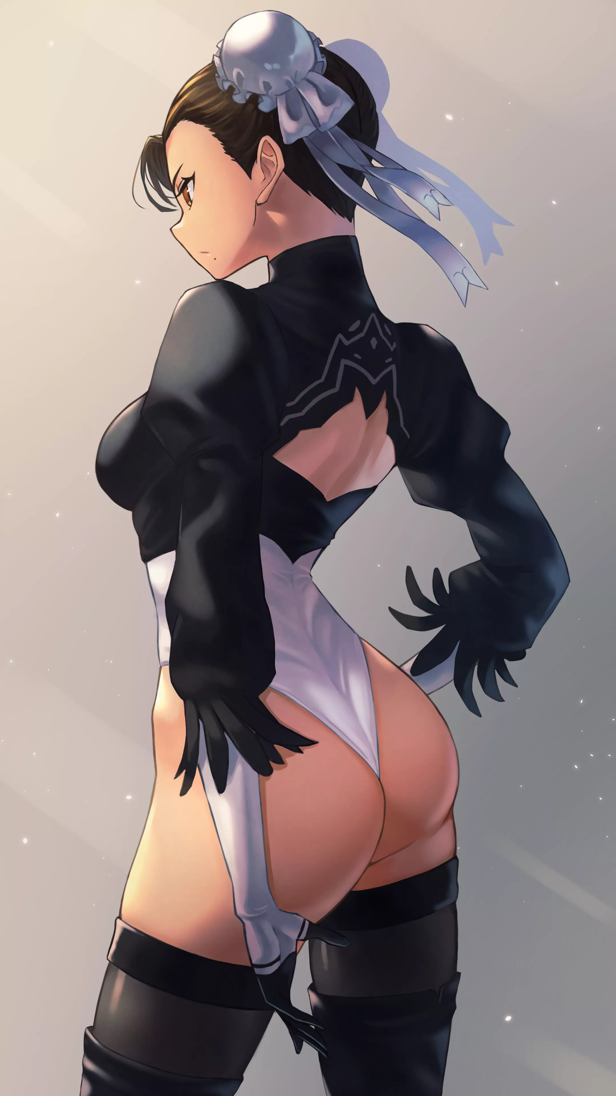 2B x Chun-Li (Hiragana) [Nier + Street Fighter] posted by sequence_string