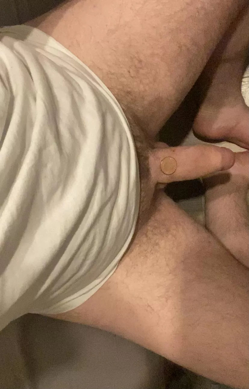 2P coin on my fat flaccid cock posted by enterniusgirthius