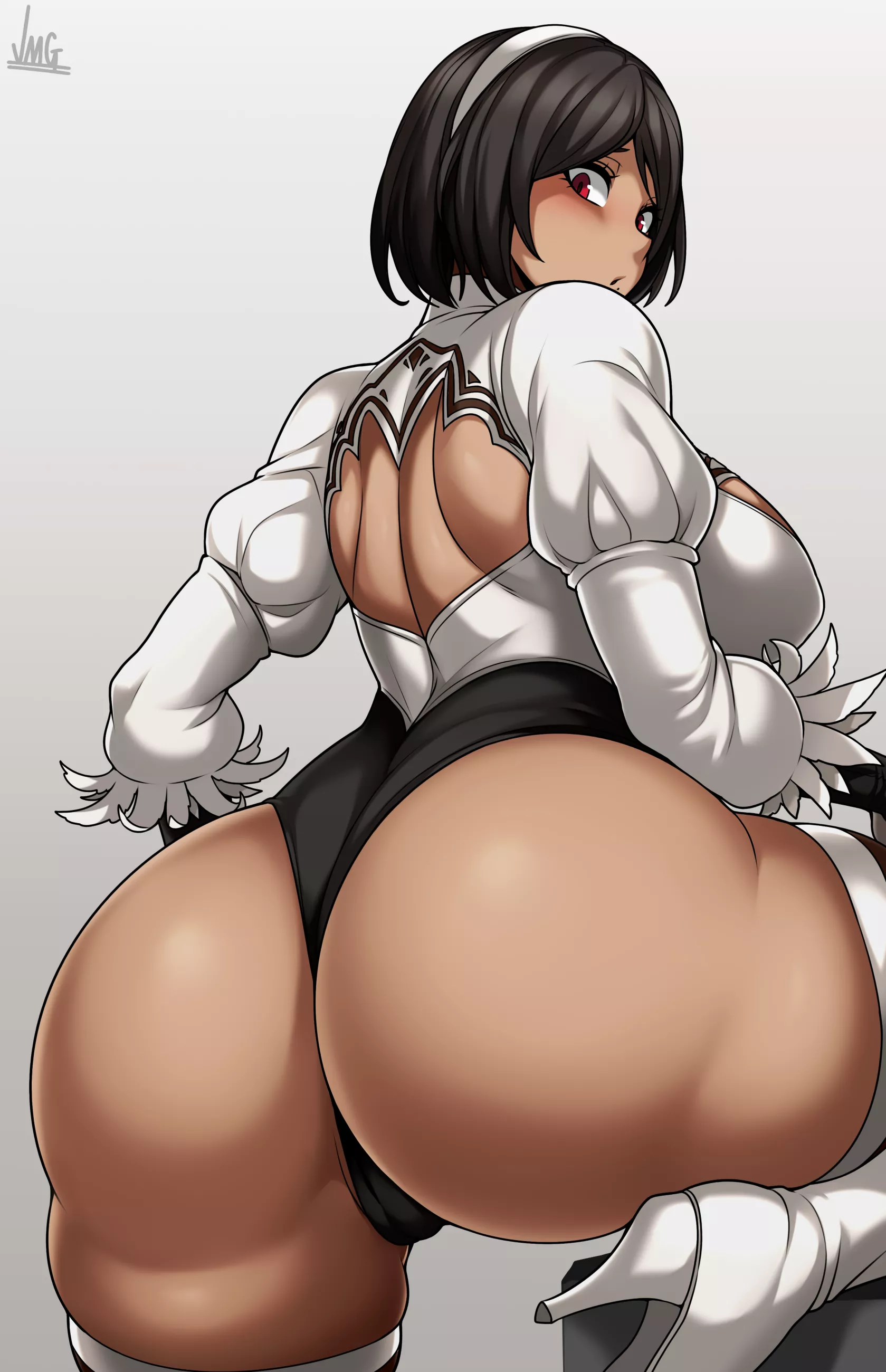 2P Leotard Booty Looking Back (JMG) [Nier] posted by sequence_string