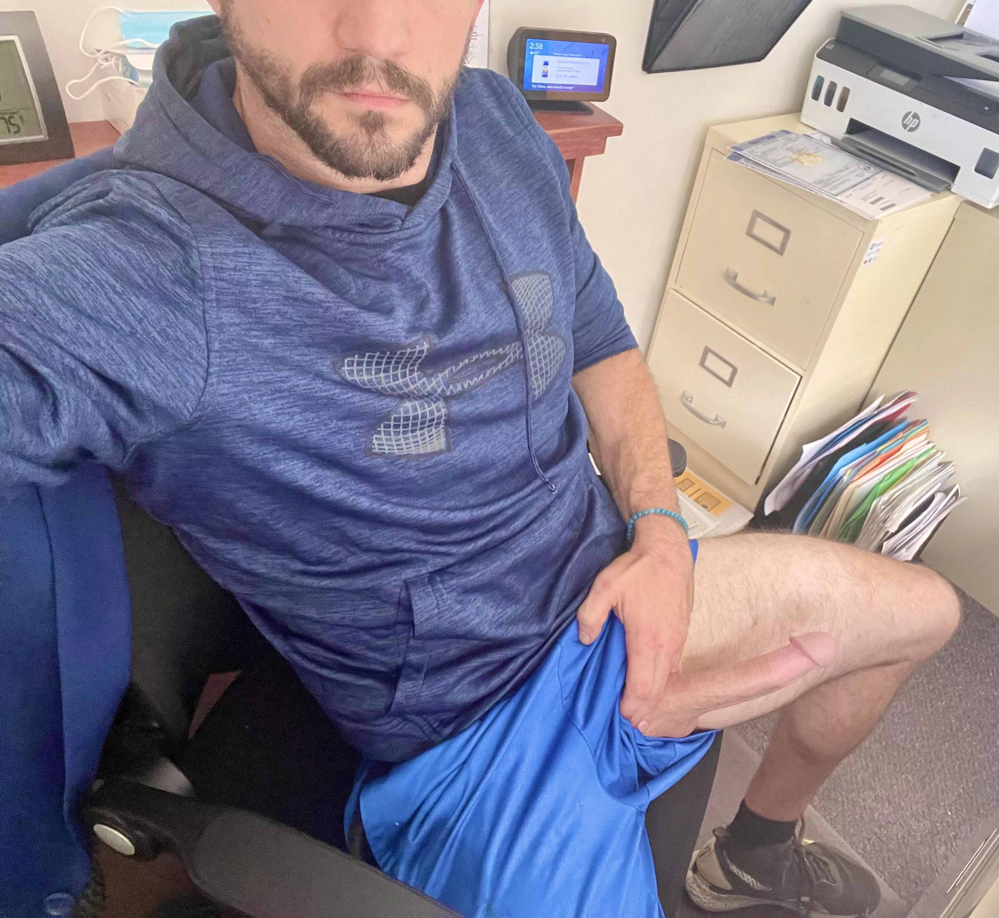 (35) this is why I shouldn’t wear gym shorts to the office posted by embalmenator