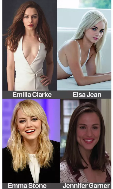 [4] Emilia Clarke vs. Elsa Jean vs. Emma Stone vs. Jennifer Garner posted by lemosiii