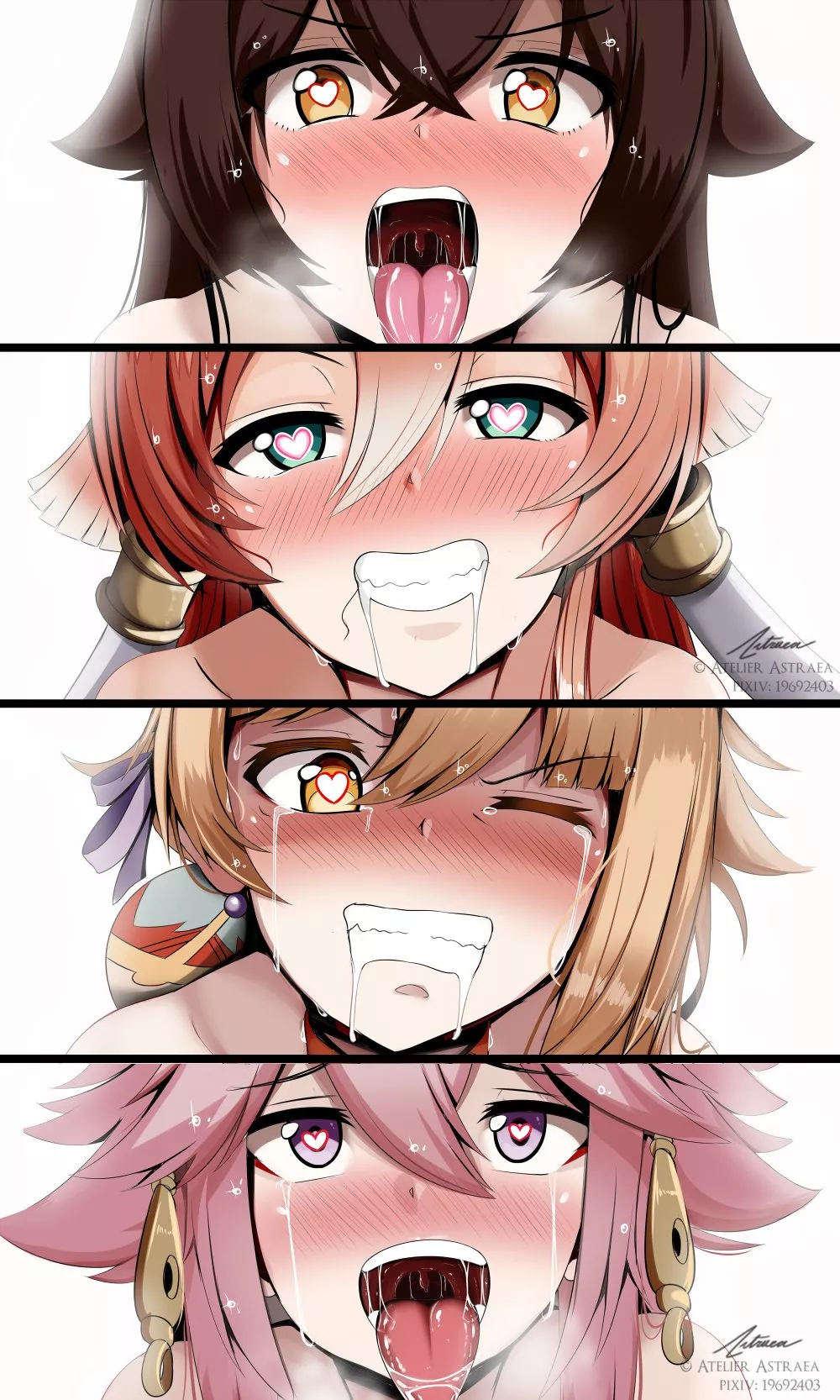 4 waifu make ahegao face posted by igkiss