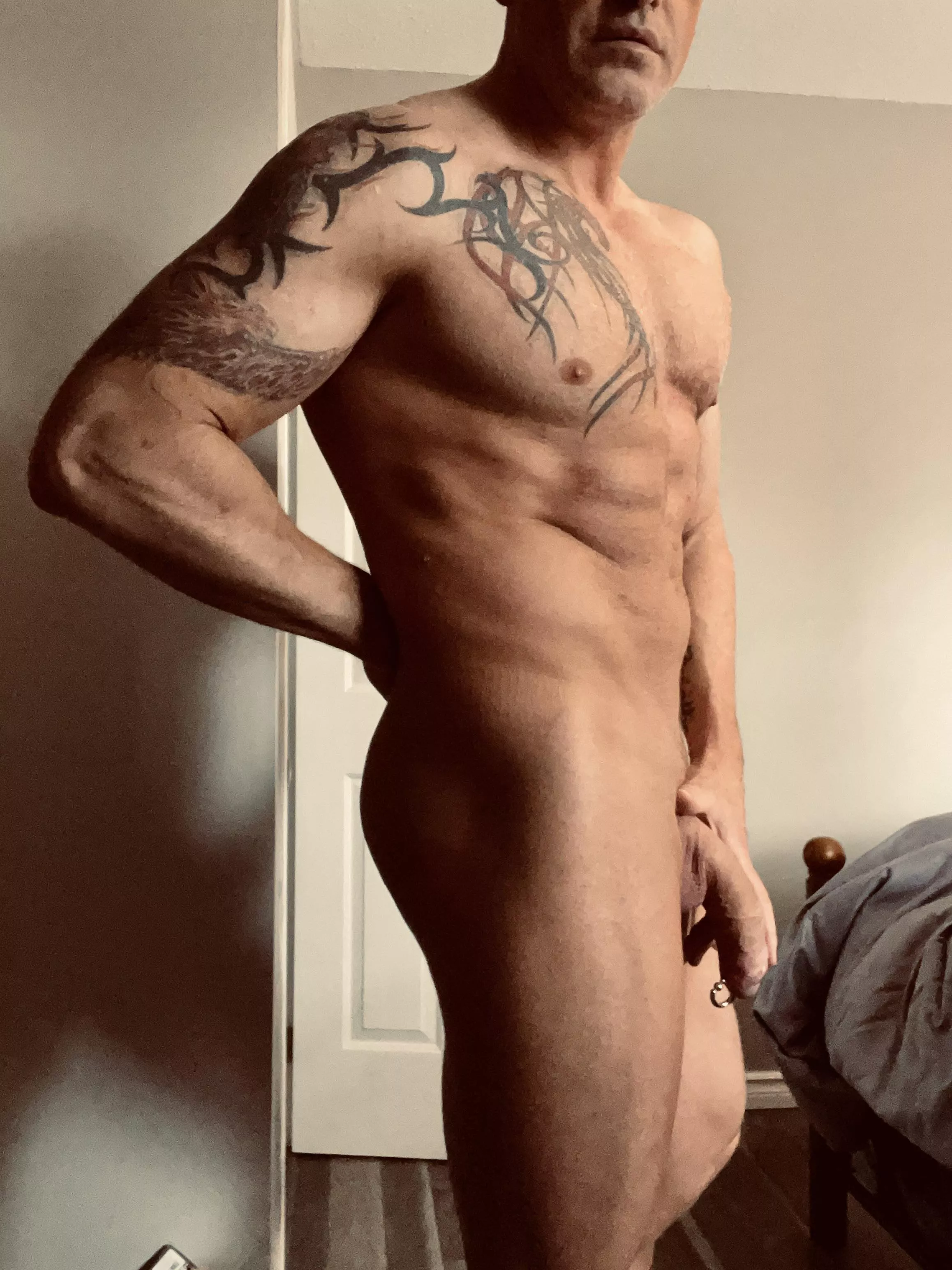 [45] fit, pierced, bisexual dad here posted by Fit_Couple_Rides