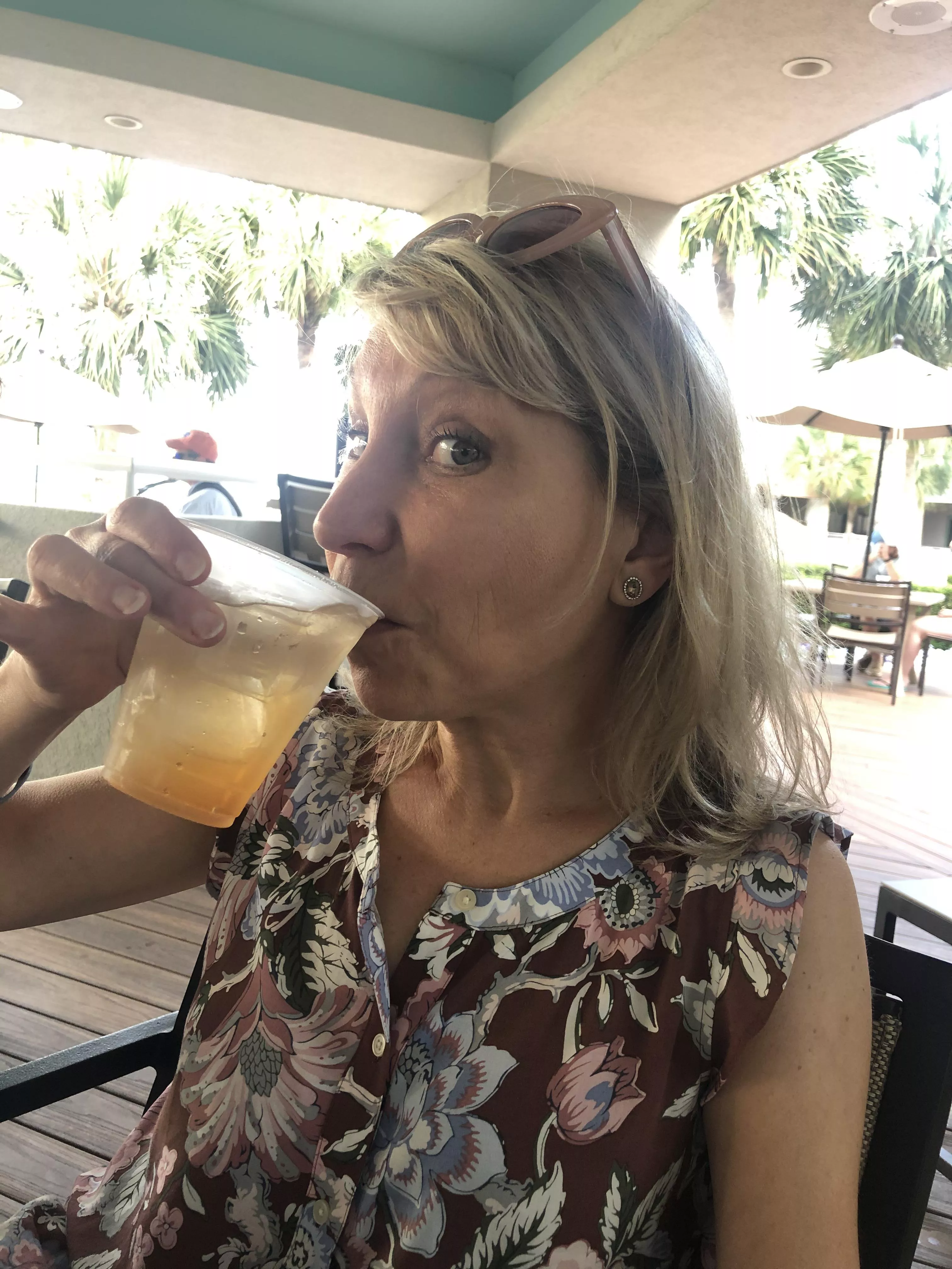 48 year old wife. Enjoying her evening beverage :). PM for more. posted by bentleyjb