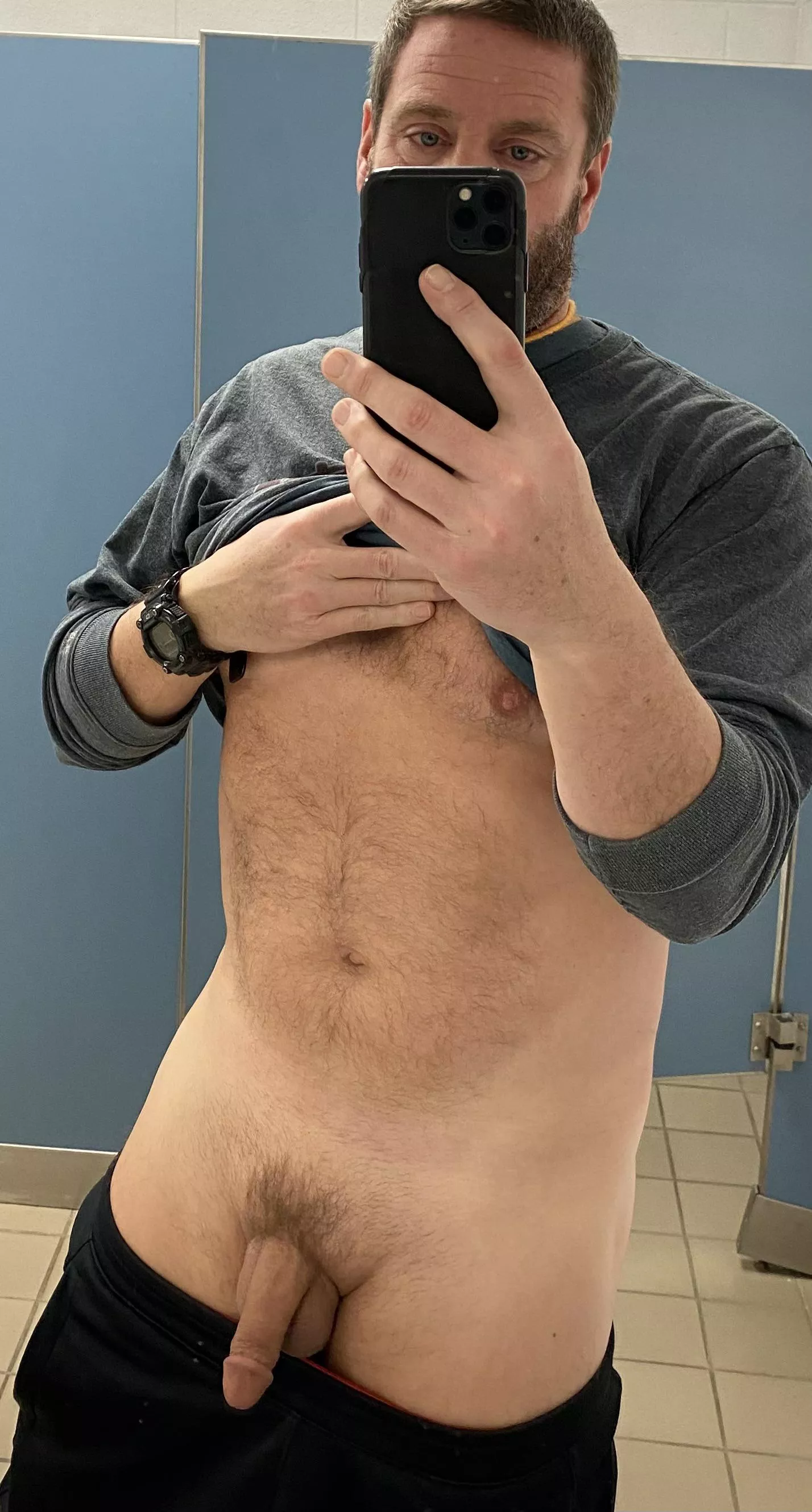 (52), slipped into the bathroom at work so I could show you my cock posted by keyman22