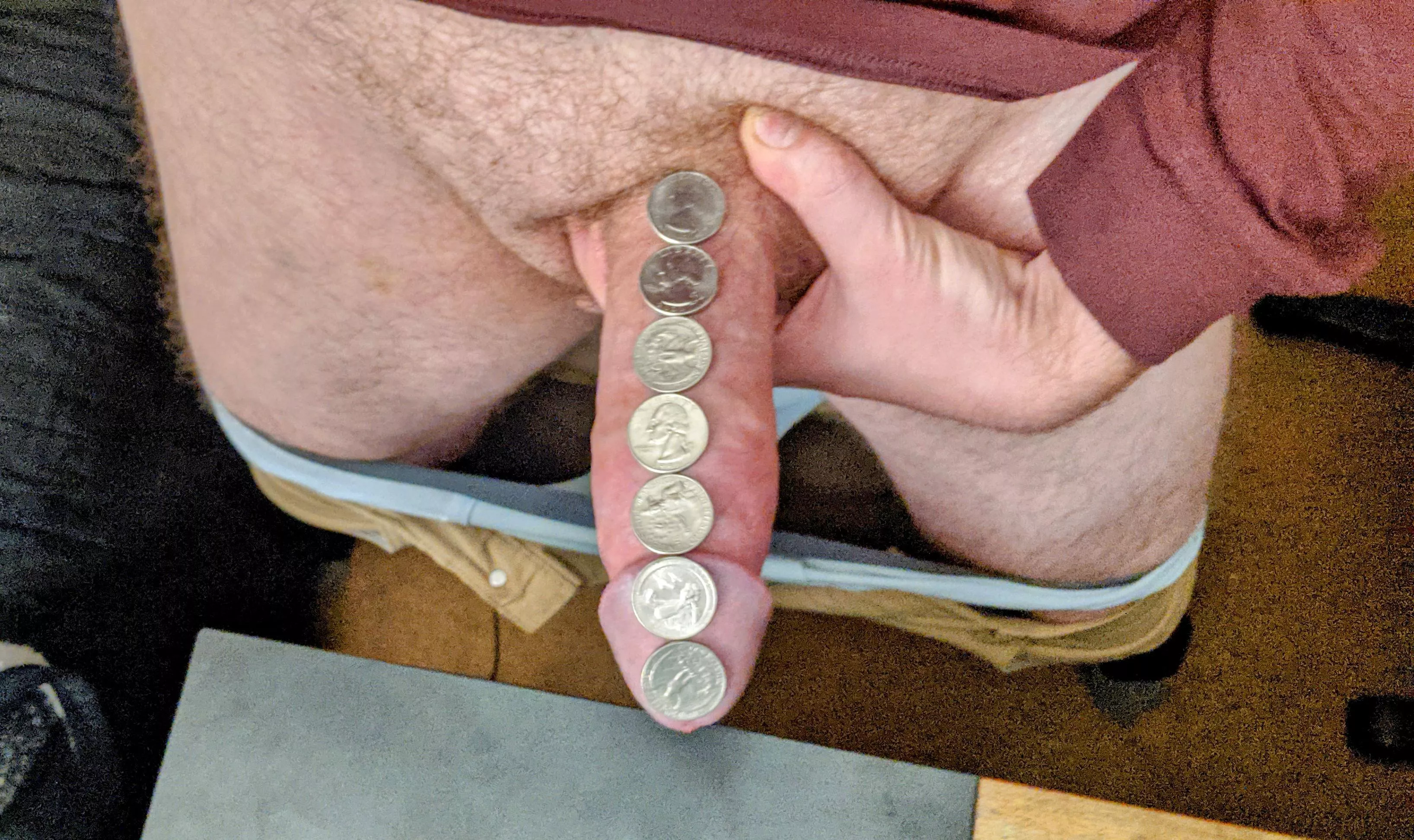 7 quarters = $1.75 and a fat dick posted by Meatbat666