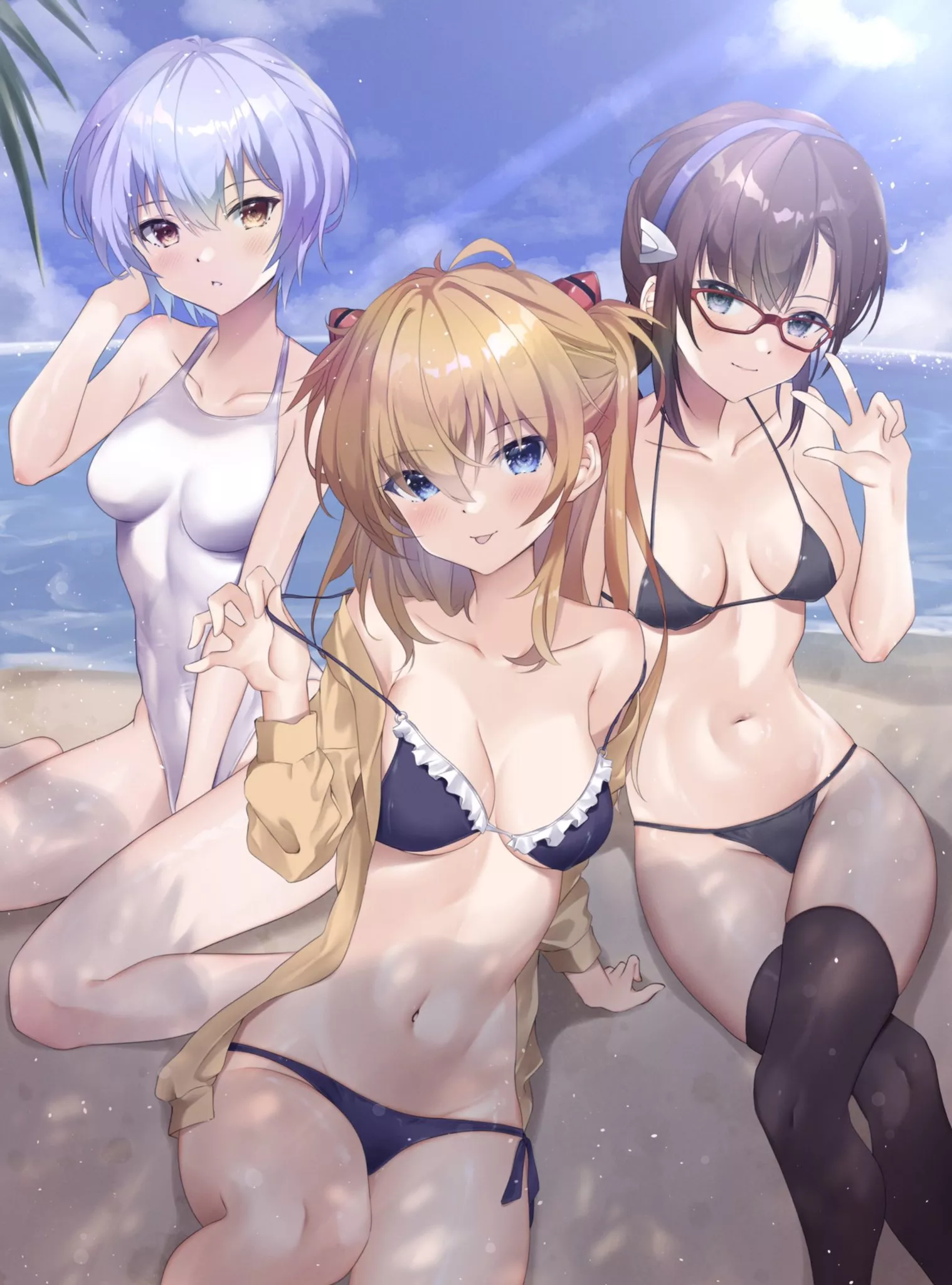 A beach episode. [Evangelion] posted by chilidirigible