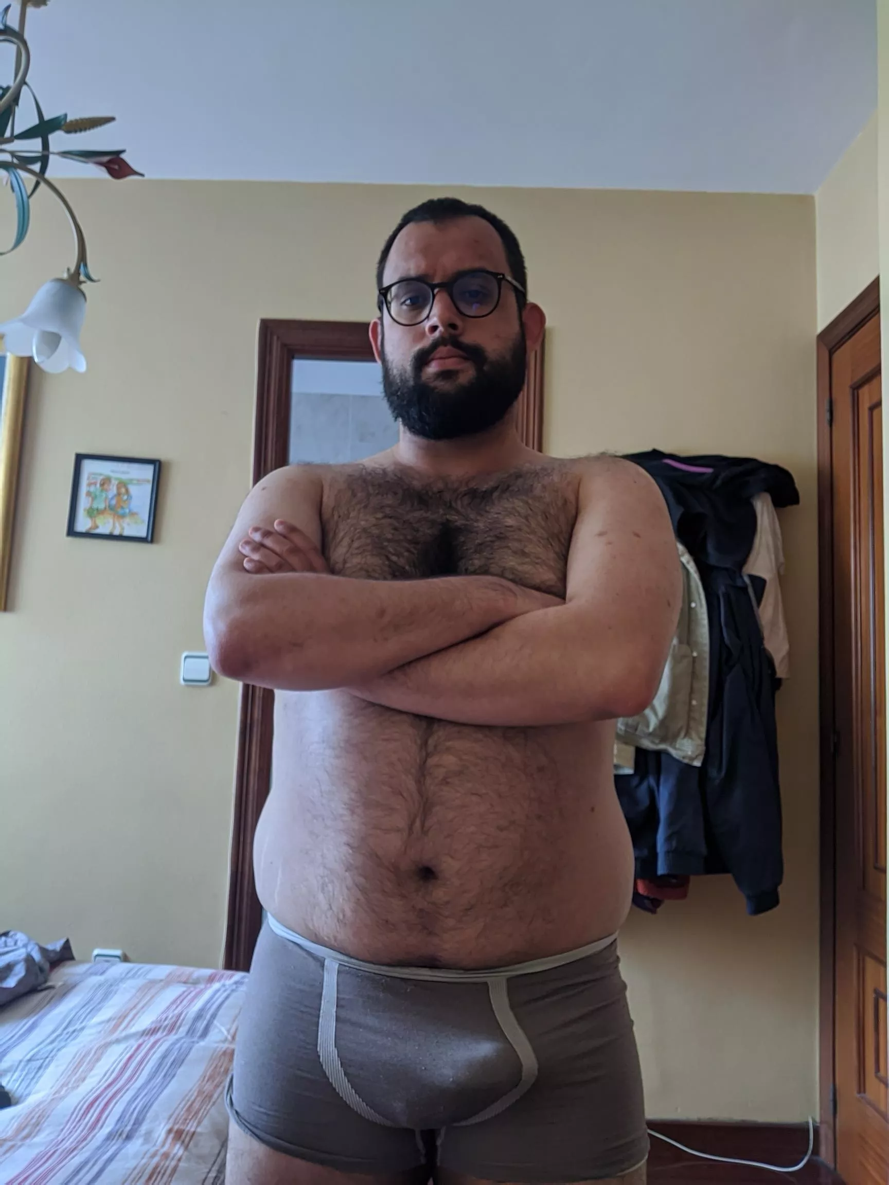 A bear in boxers! posted by Hairy-cub